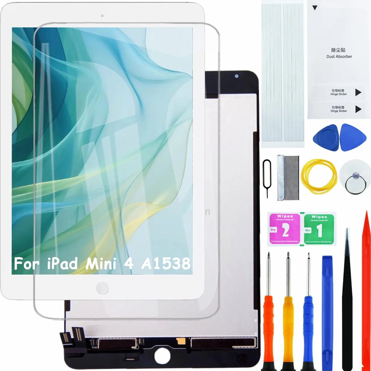 Wyświetlacz LCD do iPad mini 4 7,9 cala A1538 A1550 (2015) biały