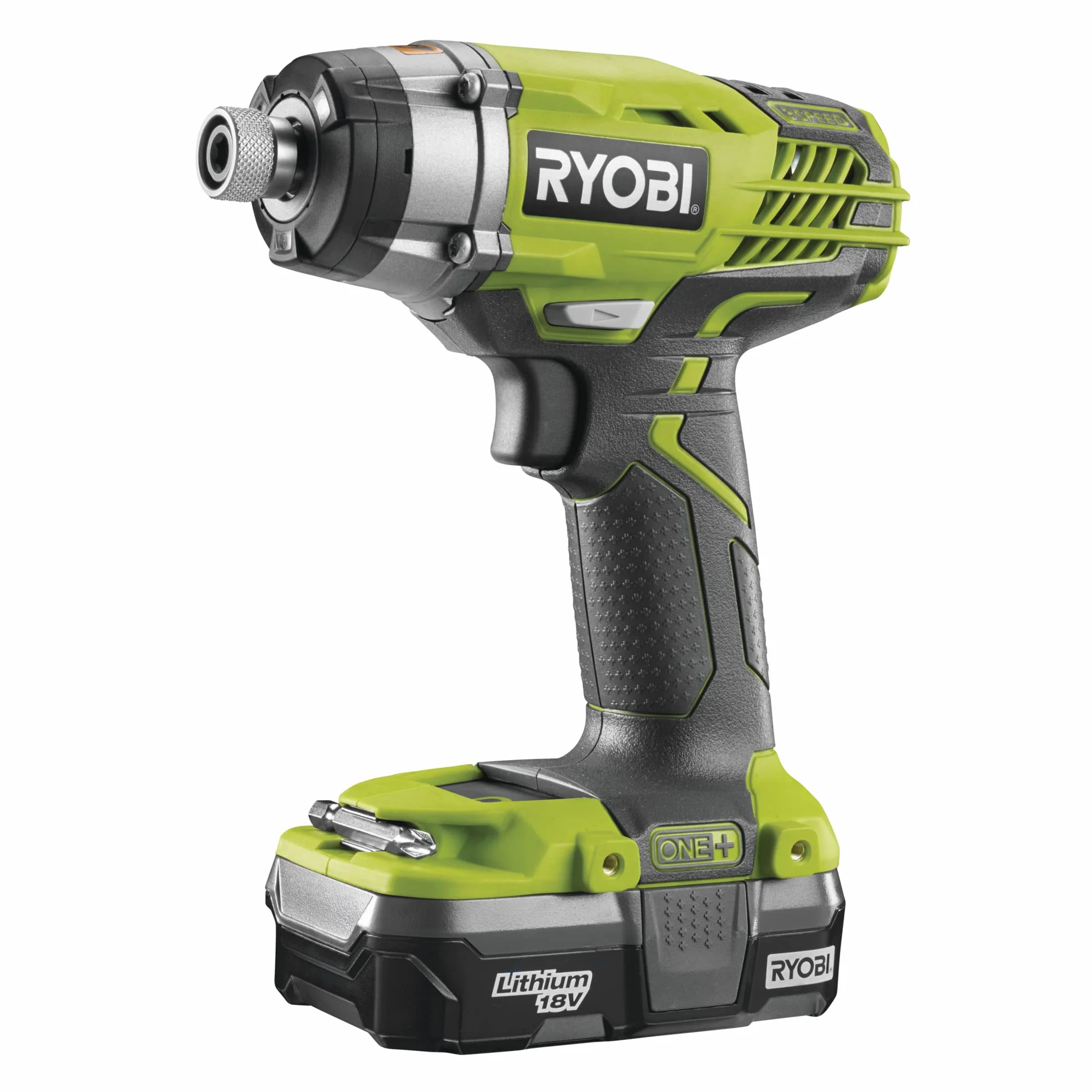 Ryobi Zakrętarka Udarowa 18V, R18ID3-0, Maksymalny Moment Obrotowy 220 Nm, 3 Poziomy Mocy, Szybkozaciskowy Uchwyt 1/4" (6,35 mm), Zestaw Nie Zawiera Akumulatora i Ładowarki