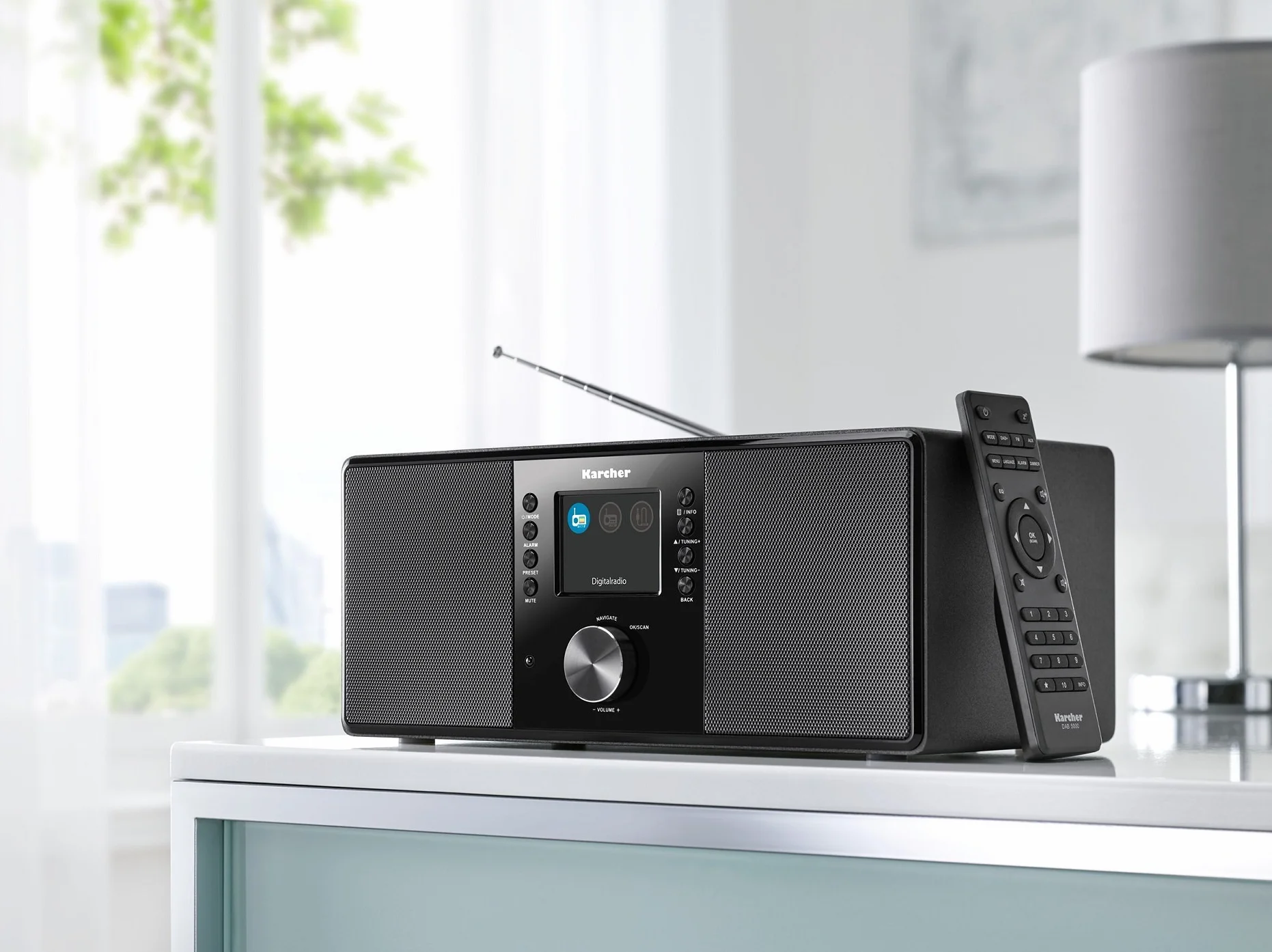 Karcher DAB 5000 radio cyfrowe DAB plus UKW-RDS AUX-IN budzik stereo