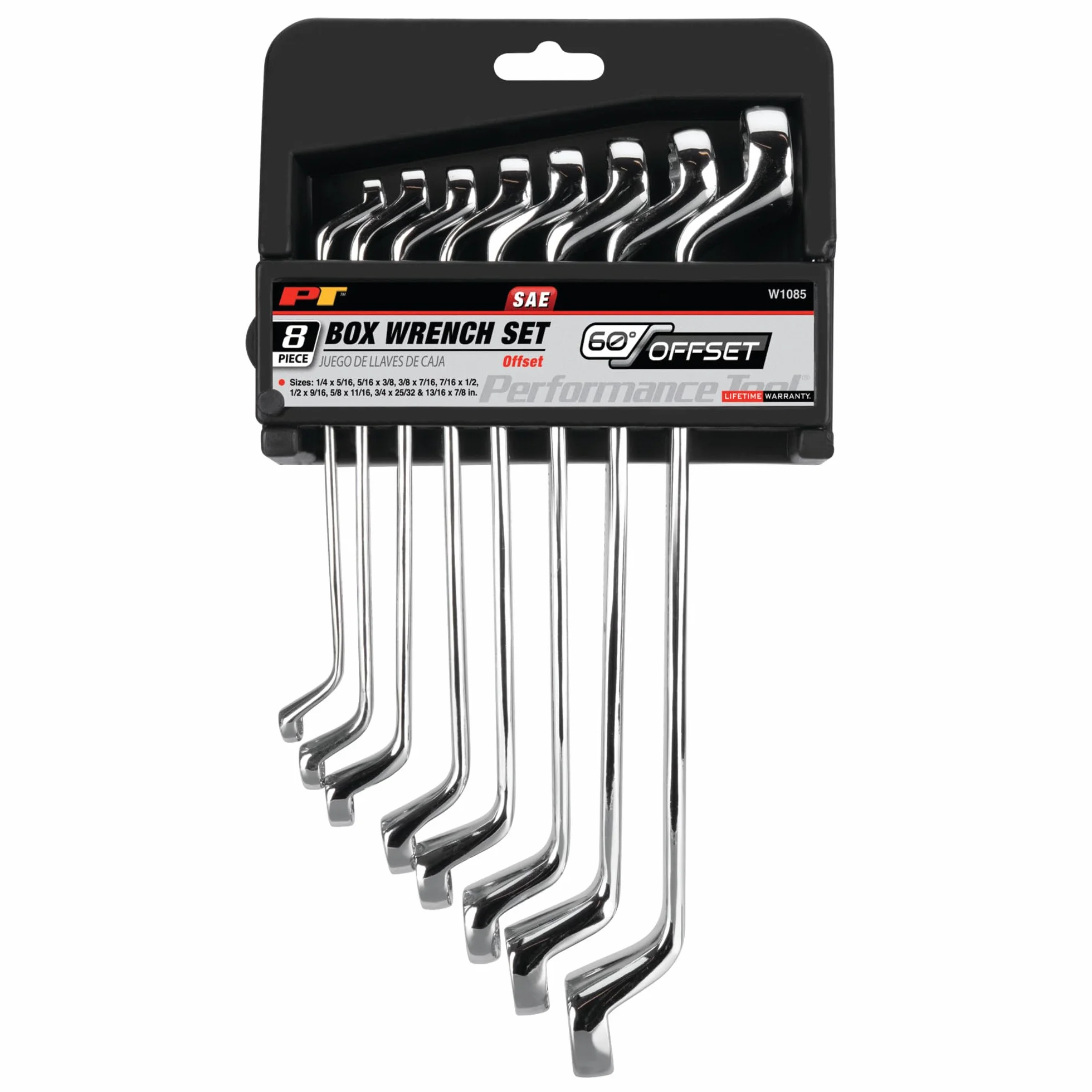 Performance Tool - 8 szt. Zestaw kluczy offsetowych SAE (W1085)