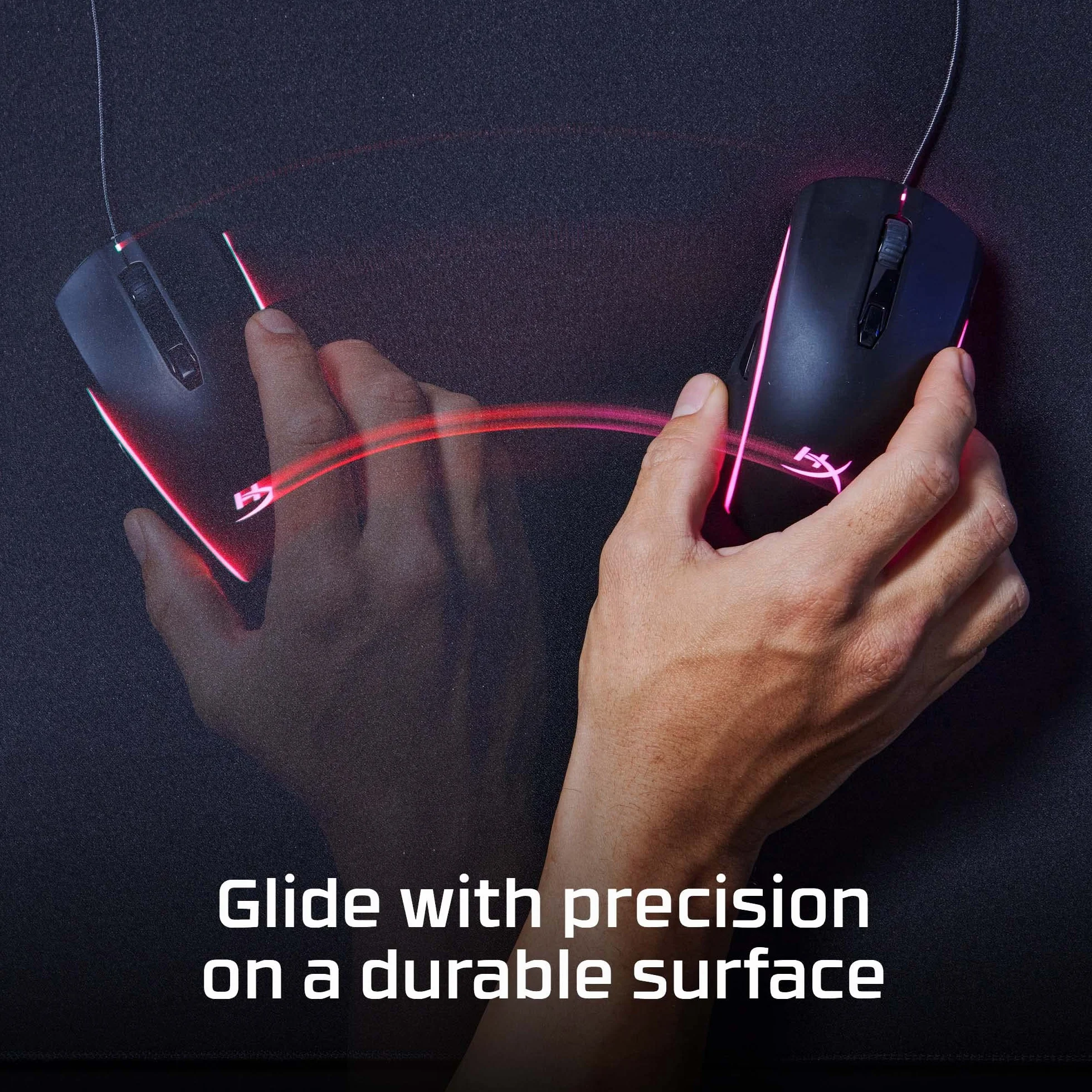 HyperX 4Z7X3AA Pulsefire mata – podkładka pod mysz do gier – średnia – precyzyjna powierzchnia tkaniny – szwy przeciwzmarszczkowe – antypoślizgowa gumowa podstawa, czarna