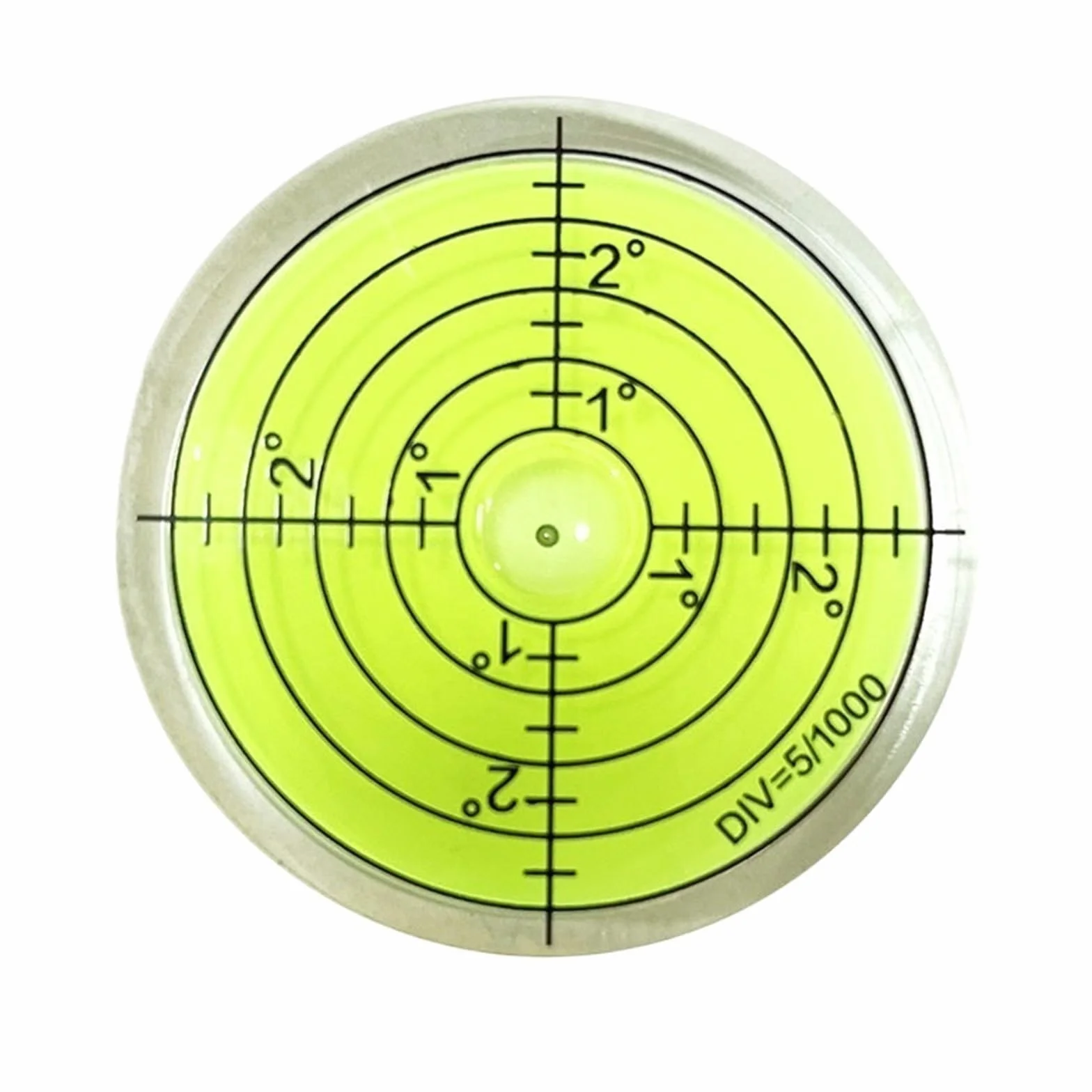 Okrągły poziomica 50x10mm, 5 sztuk, poziomica okrągła, poziomica, poziomica umysłowa | 5 sztuk 50 x 10 mm okrągły poziom bąbelkowy okrągły poziom niwelu bubl spirit leveler (12D-Green-out)