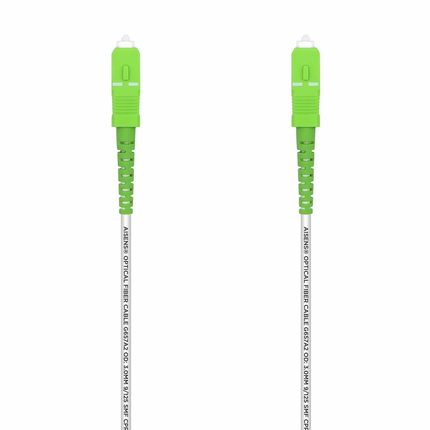 Kabel światłowodowy G657A2 9/125 SMF simplex SC/APC-SC/APC 1.0m LSZH Dca Biały