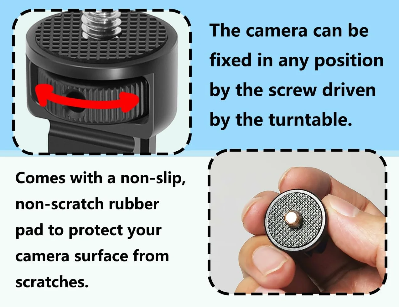 KAPSING 1/4 cala obrót 360° adapter gwintu do statywu akcesoria do aparatu kompatybilny z Gopro Insta 360 X2 X3