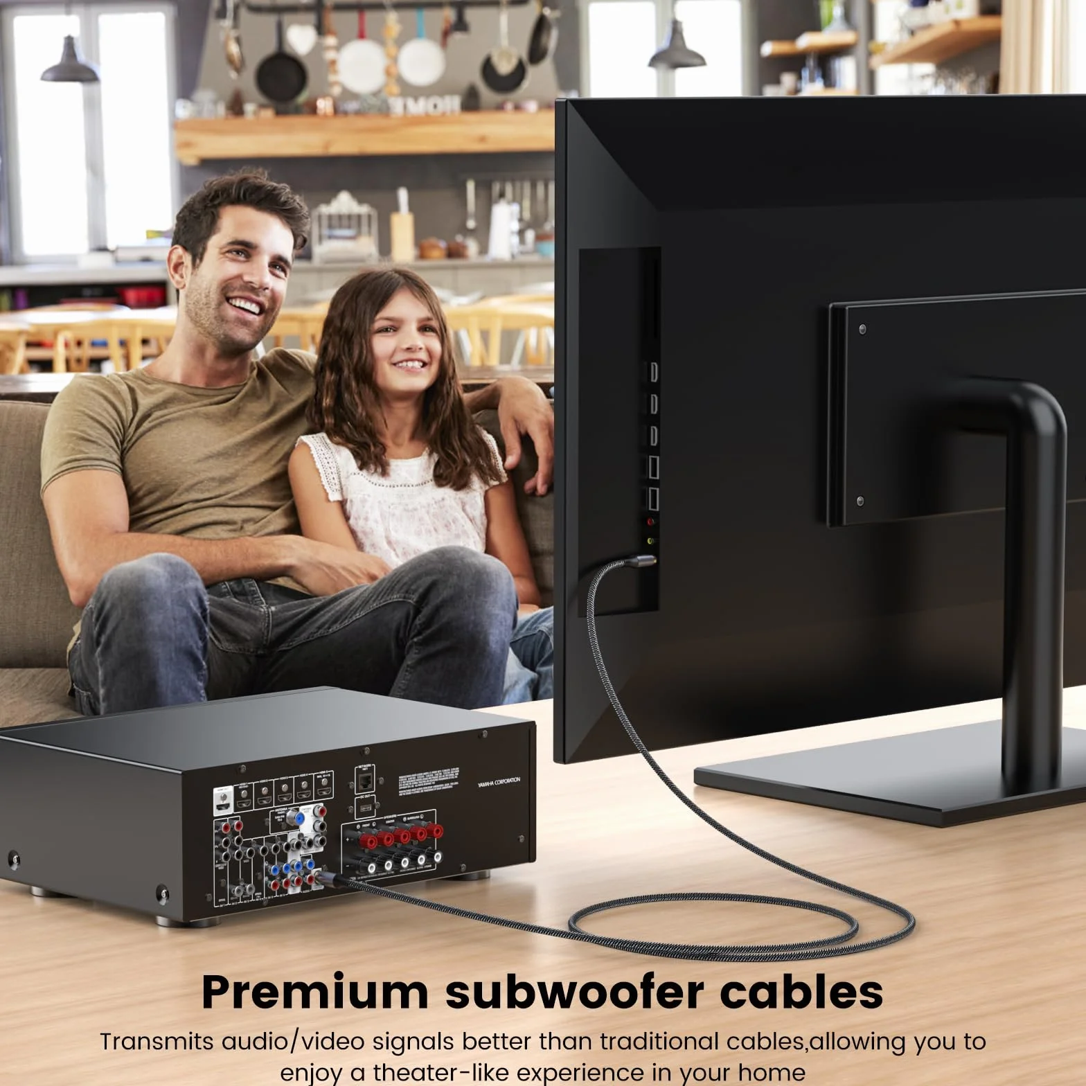 MOSWAG kabel RCA cyfrowy koaksjalny Cinch 3M do subwoofera
