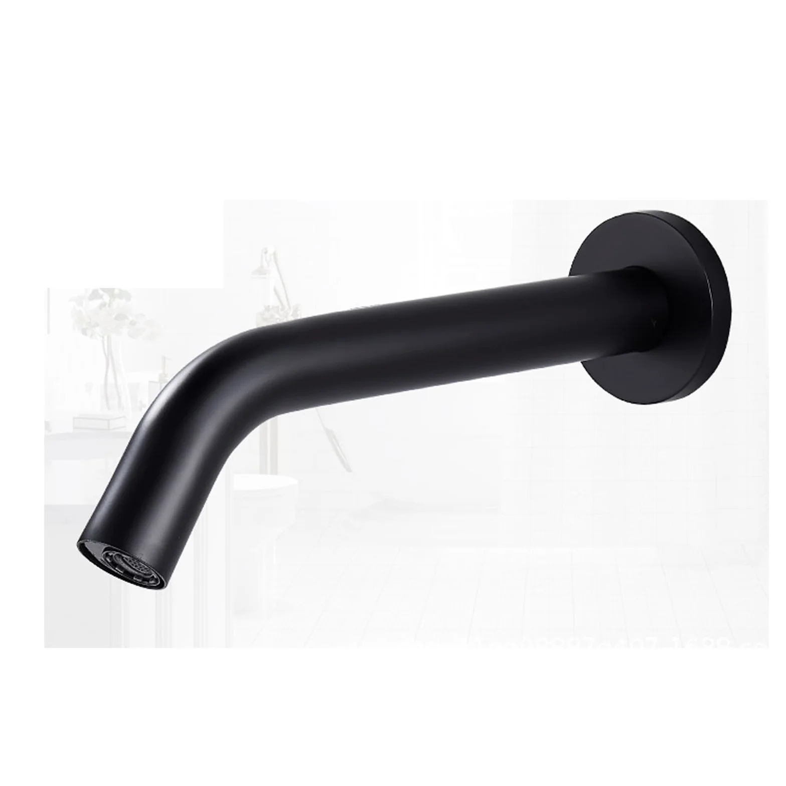 QHQQXN Automatyczny kran z czujnikiem — bezdotykowy kran do kuchni i łazienki, zasilany bateryjnie, regulowana długość (18 cm, 21 cm, 24,5 cm), montowany na ścianie, oszczędzający wodę, łatwy montaż,
