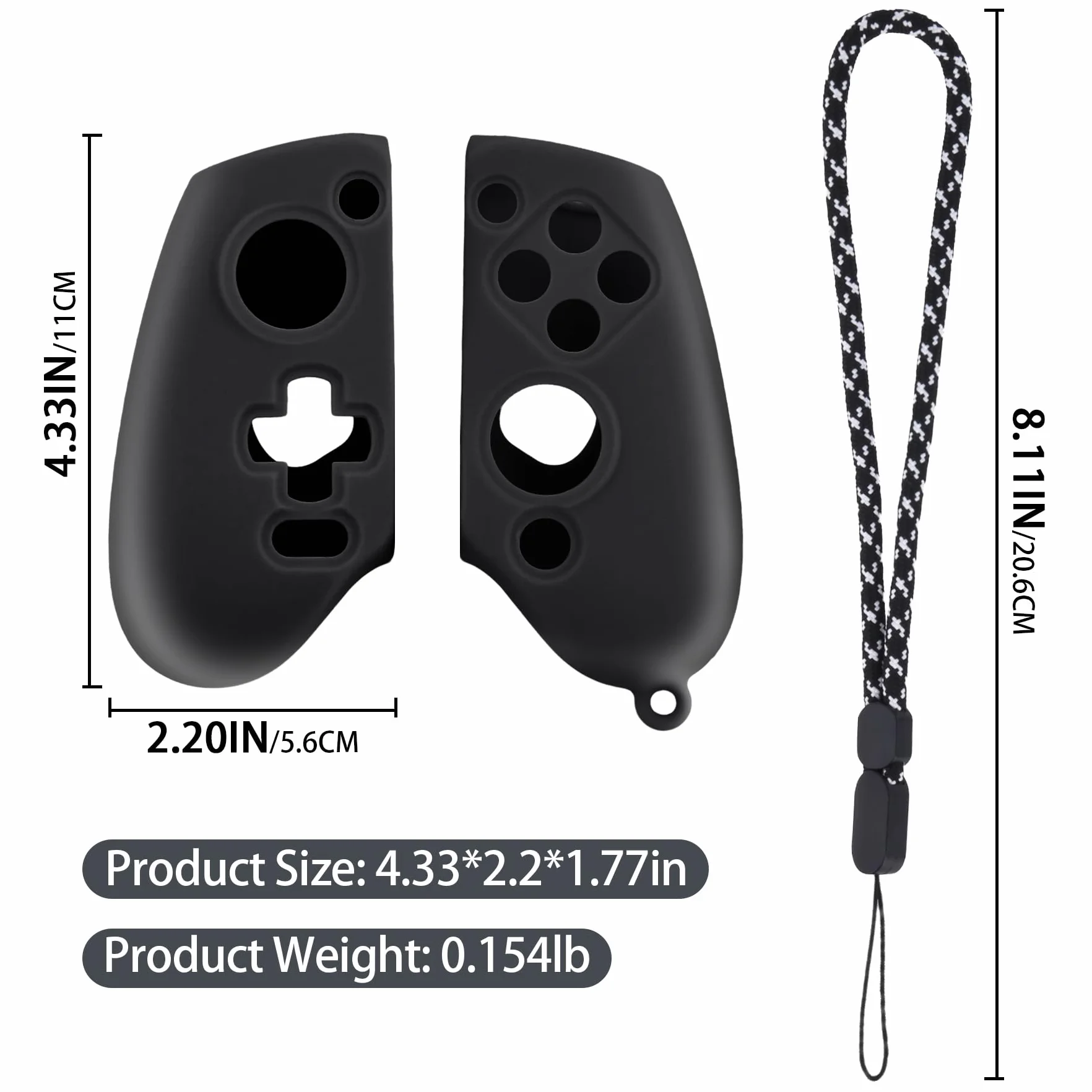 Silikonowy pokrowiec na kontroler GameSir G8 Galileo/G8 Plus, czarne