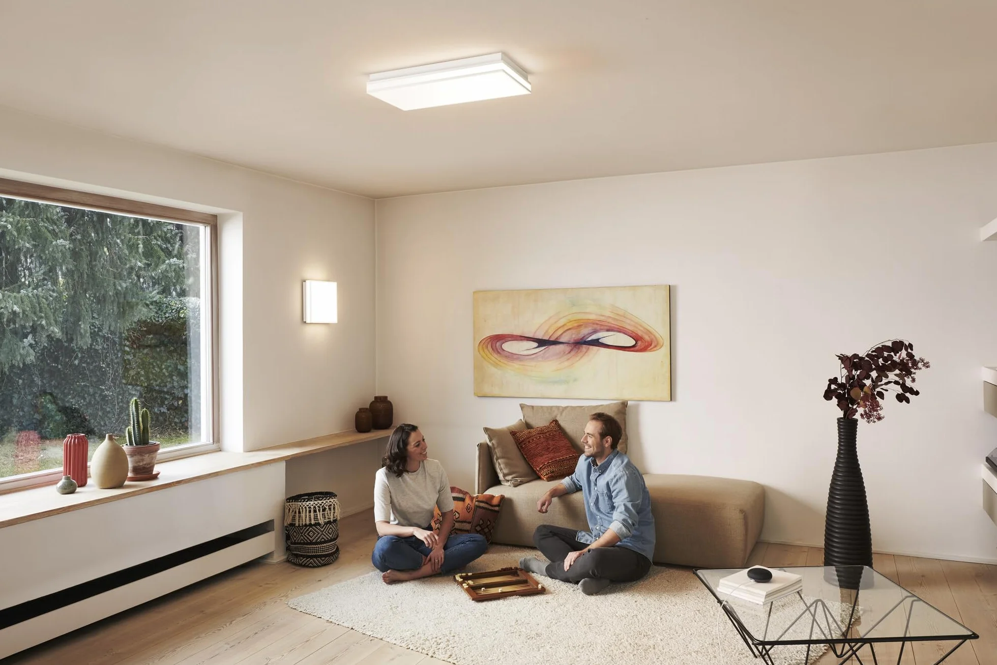 LEDVANCE Oprawa oświetleniowa: for sufit, DECORATIVE CEILING WITH WIFI TECHNOLOGY / 42 W, 220…240 V, kąt rozsyłu światła: 110°, Program Tunable White, 3000…6500 K, materiał: steel, IP20