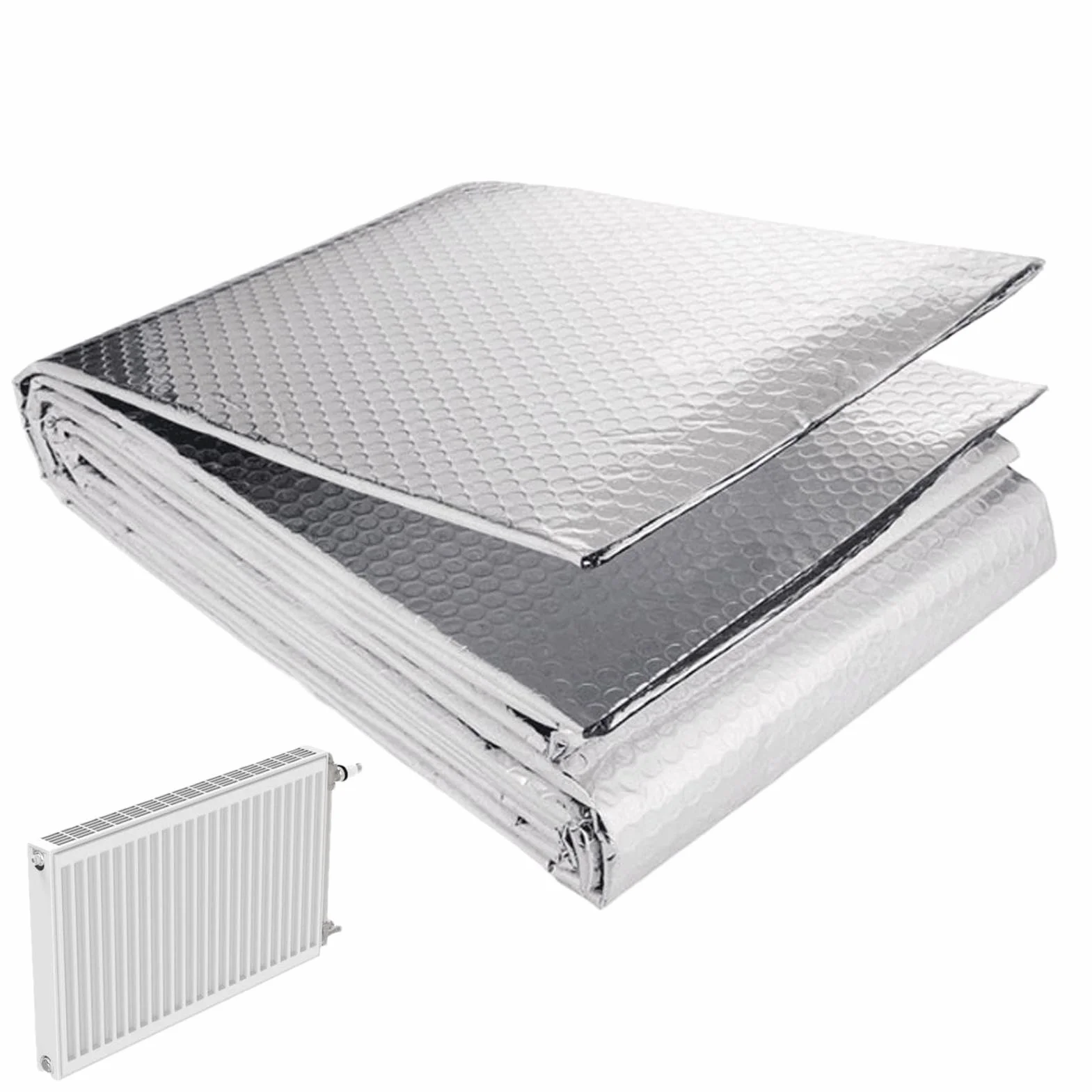 Supply Cube Radiator Reflector Foil Insulation Roll, Professional Radiator Reflector Panels, 60cm X 5m/24inch X 16ft, Aluminum Foil Window Insulation, Thermal Insulation for Rv Roof