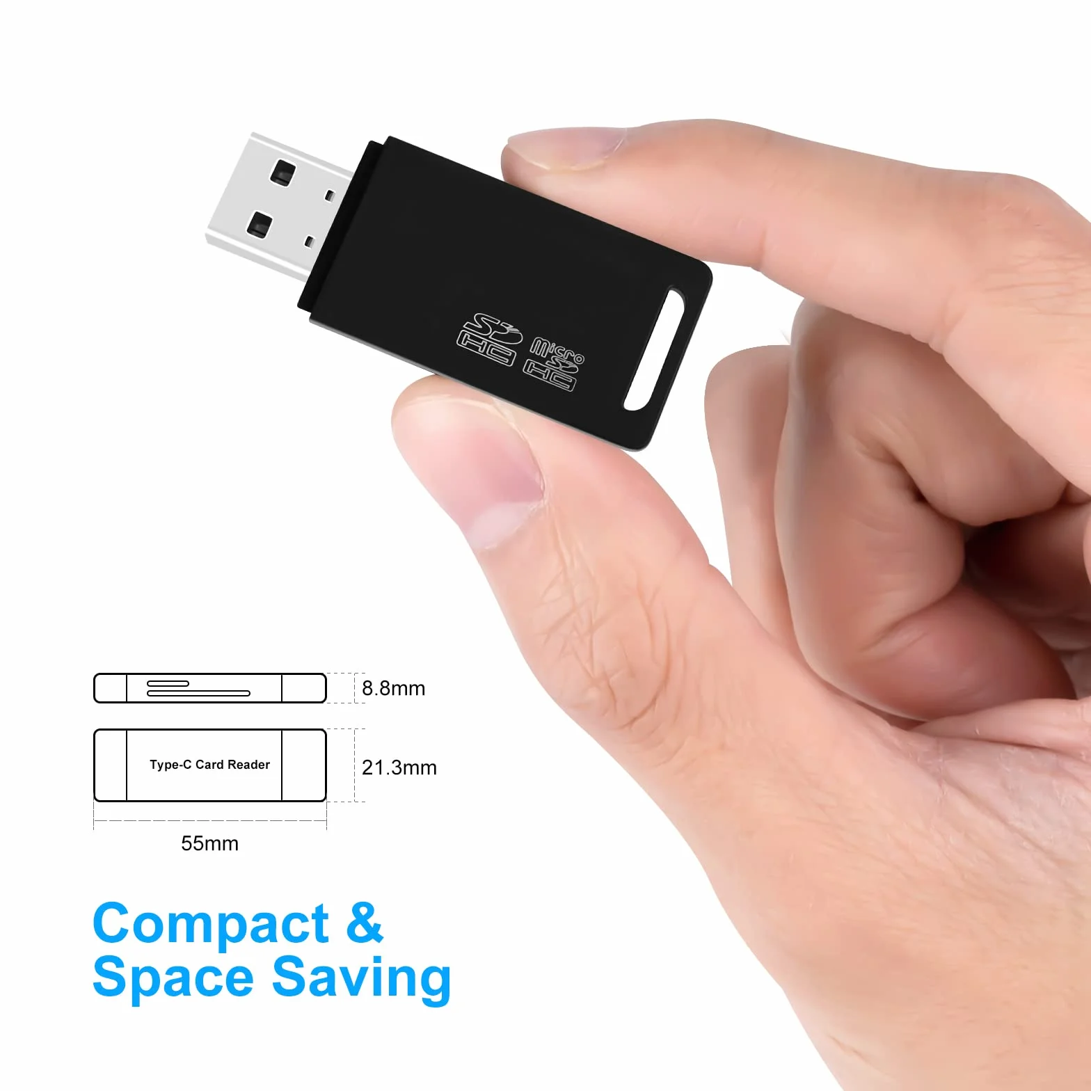 AIYEEN Czytnik kart SD USB 2.0 OTG 2 w 1 adapter karty pamięci TF SD SDHC SDXC