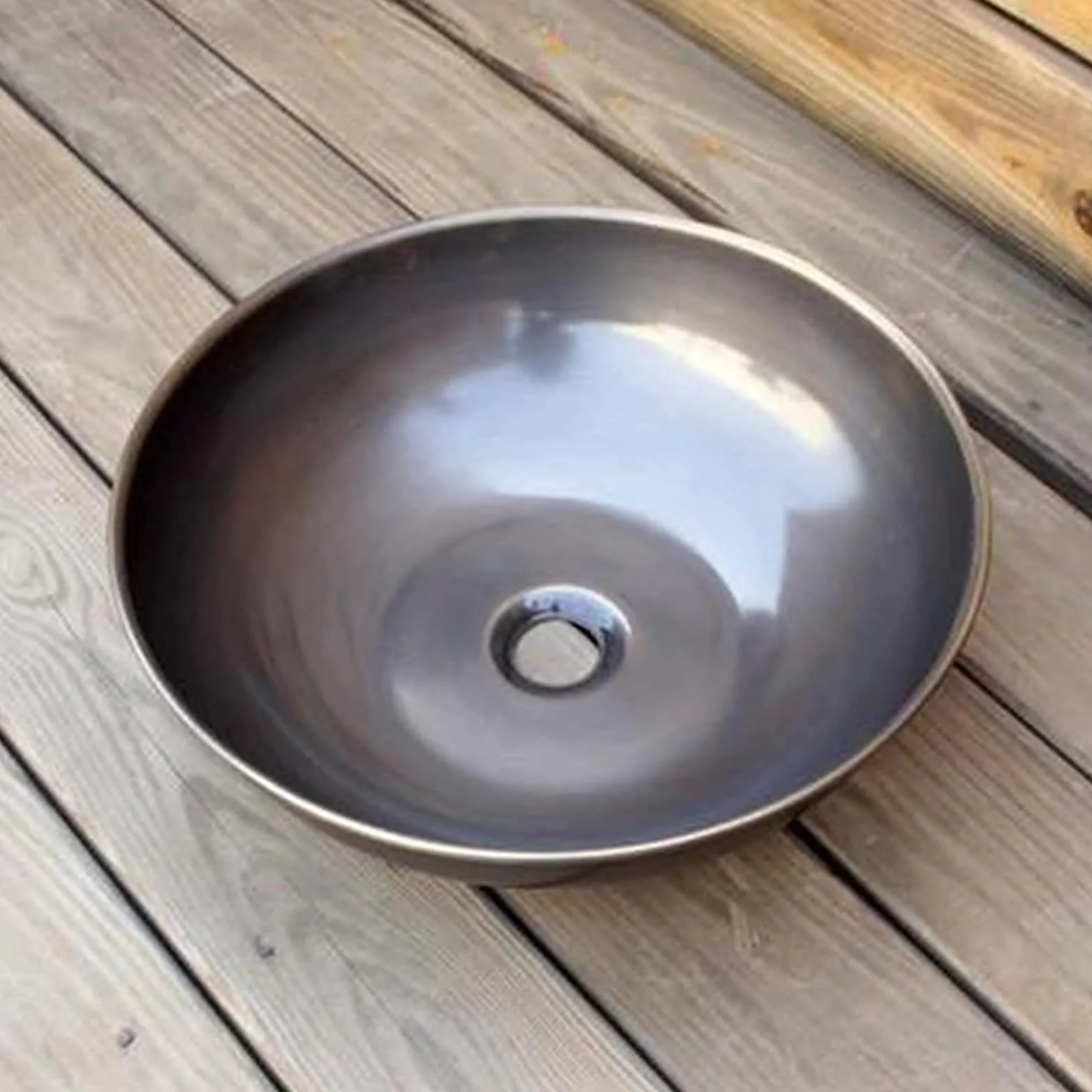 Umywalka Nablatowa Ceramiczna, Okrągła, 16,5-Calowa, Ręcznie Robiona, Z Czystej Miedzi, Umywalka Nablatowa, Umywalka Łazienkowa Nablatowa, Umywalka Artystyczna, Postarzan,B