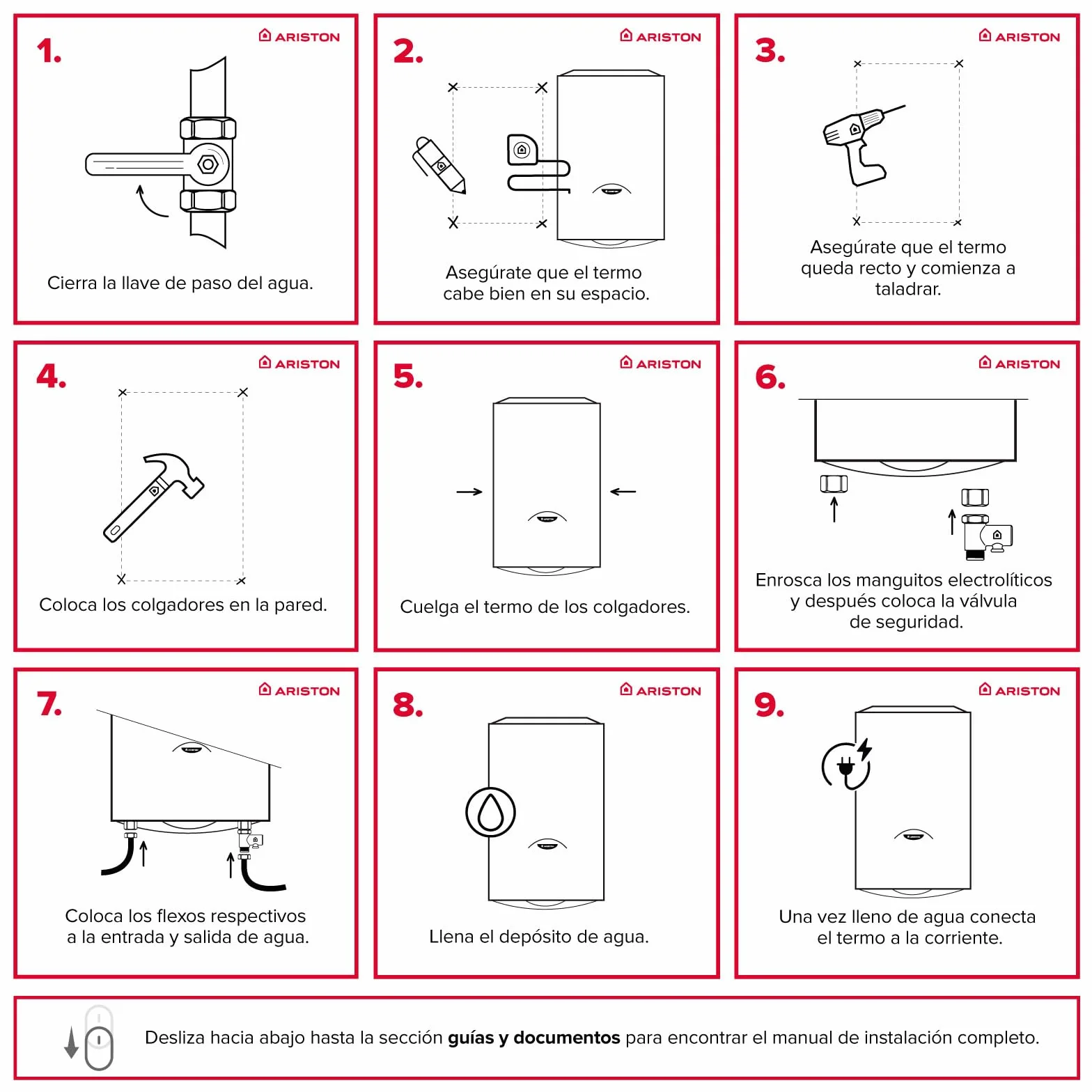Ariston Pro1 Eco Slim - 30 litrów, niski pobór mocy, pionowy elektryczny podgrzewacz wody z funkcją ECO 37,3 x 35,3 x 63,1 cm - wyprodukowany do instalacji w Hiszpanii