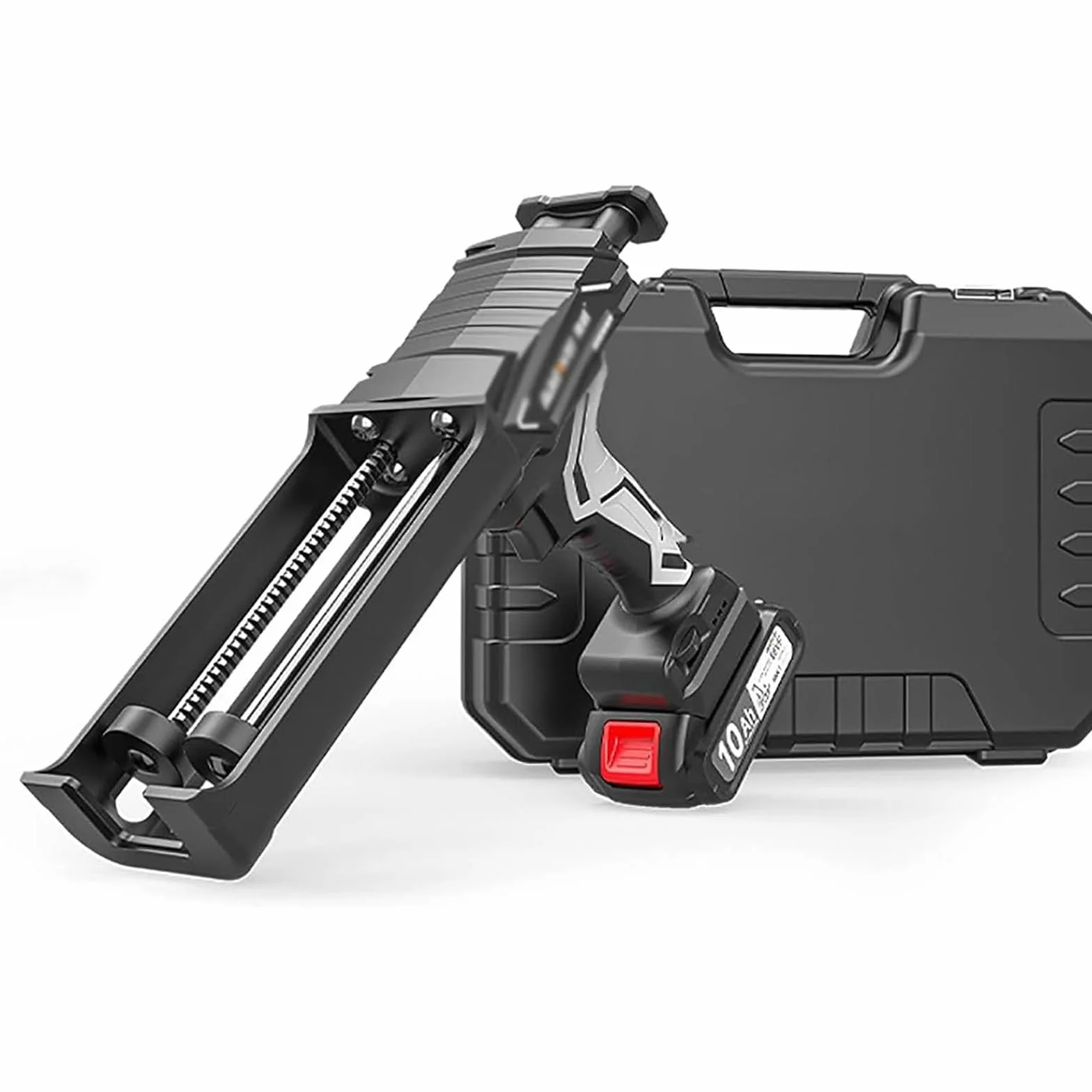 Elektryczny Pistolet do Uszczelniacza z Podwójną Tubą, Bezprzewodowy Pistolet Dwuskładnikowy z 2 Akumulatorami - Siła Nacisku 850KG, 6 Prędkości & Tryb Cruise, Anti-Drip do Silikonu, Uszczelniania