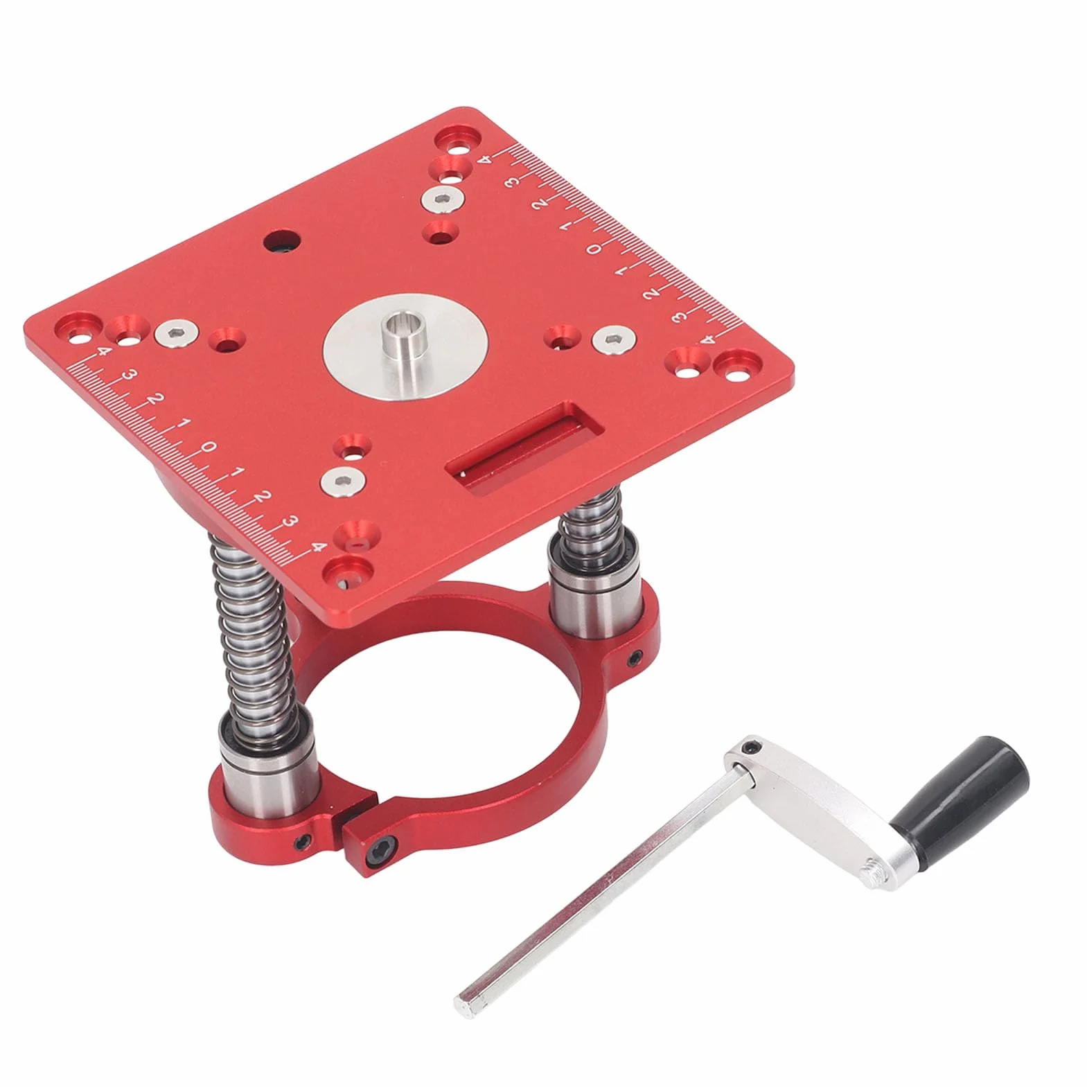 Generic Regulowany Aluminiowy System Podnoszenia Routera do Maszyn Grawerujących 65 Mm z solidną wkładką ze Stopu Aluminium