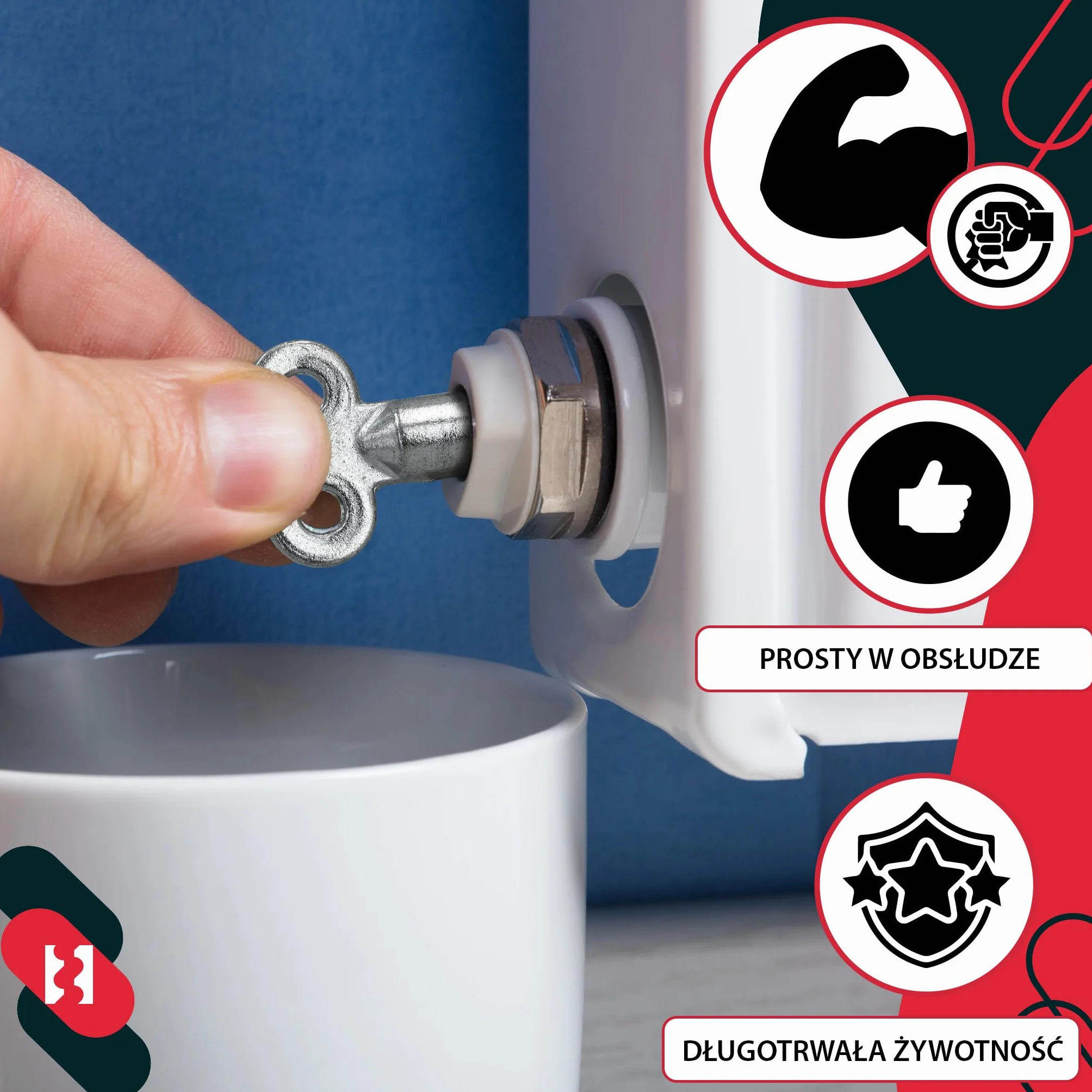 KOTARBAU® Klucze Do Odpowietrzania Grzejników - Kluczyk Do Kaloryferów - Kluczyki Do Zaworów - Brelok - Do Kluczy - Zestaw 3 SZT