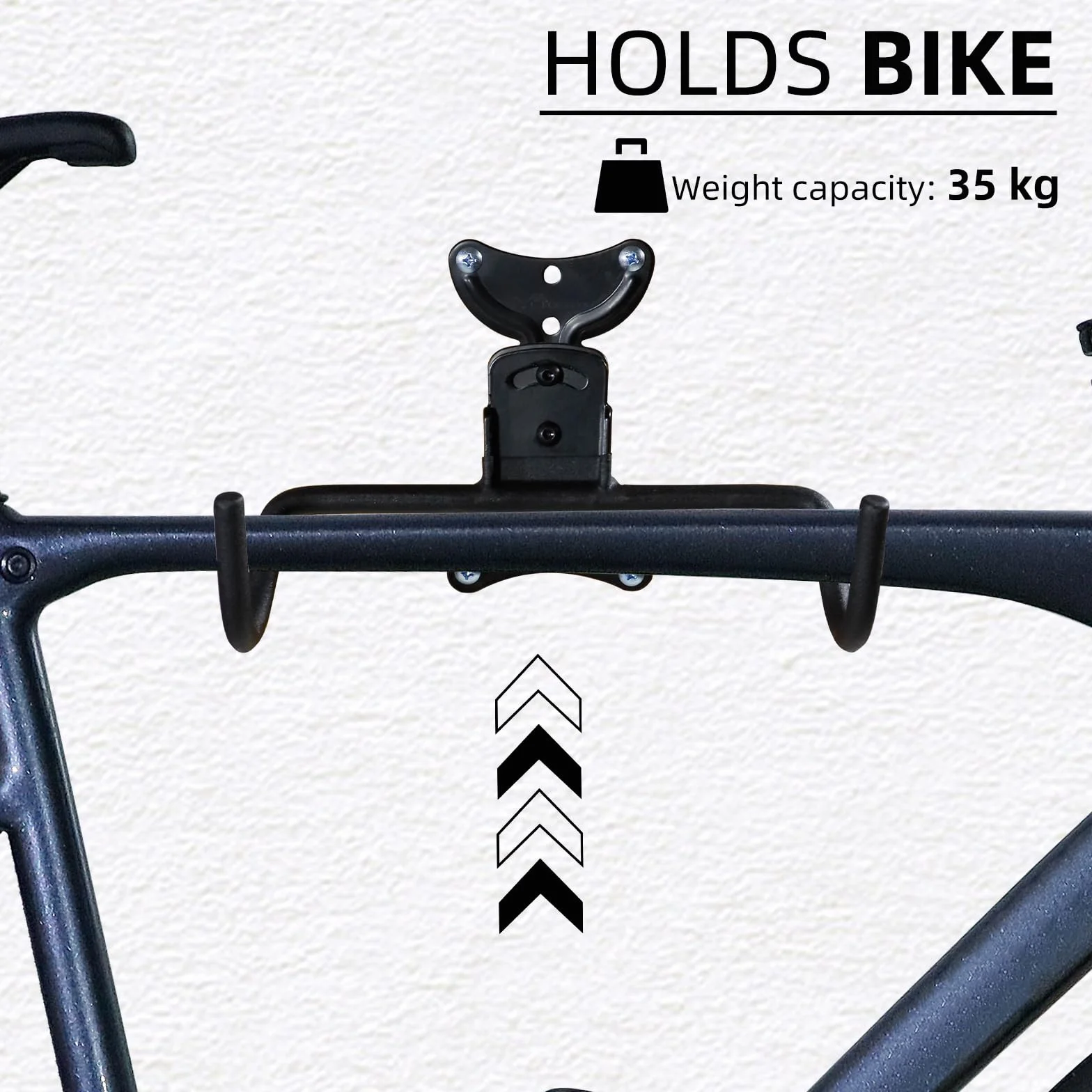 CCLIFE Uchwyt ścienny do roweru, składany, obrotowy, wysuwany, uchwyt rowerowy, maks. 35 kg, uchwyt rowerowy do zawieszenia