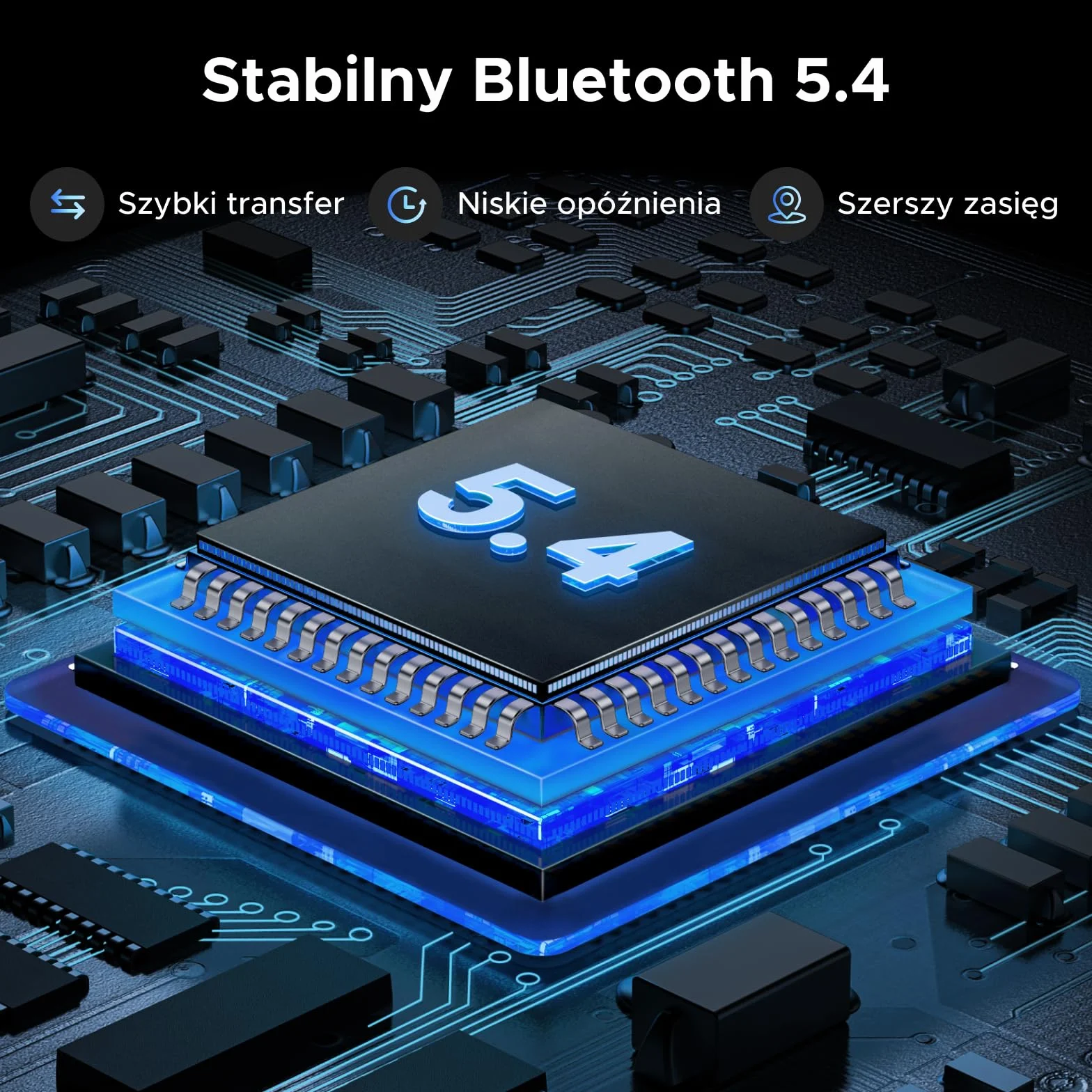 UGREEN Adapter Bluetooth 5.4 do samolotu, nadajnik AUX 3,5 mm, 19h baterii
