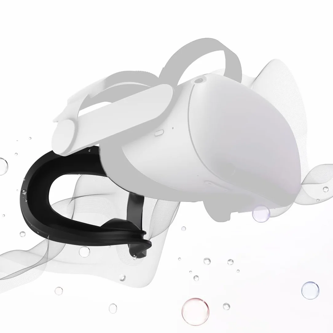 AMACOAM Interfejs twarzy dla Oculus/Meta Quest 2, 5 w 1 Zestaw VR Face Cover, podkładka wymienna, osłona nosa, Anti-Light, uchwyt dystansowy