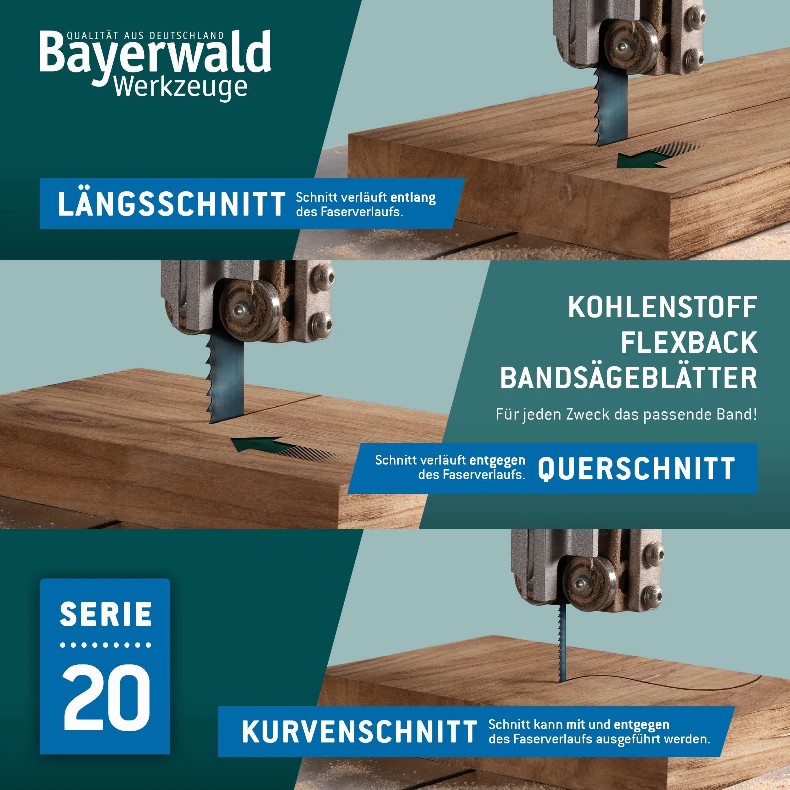Bayerwald brzeszczot do piły taśmowej ze stali narzędziowej - 1425 x 6 x 0,36 x 6 / drewno, metale nieżelazne, tworzywo sztuczne, cienkie blachy/taśma do piły pasuje do Interkrenn BS 10