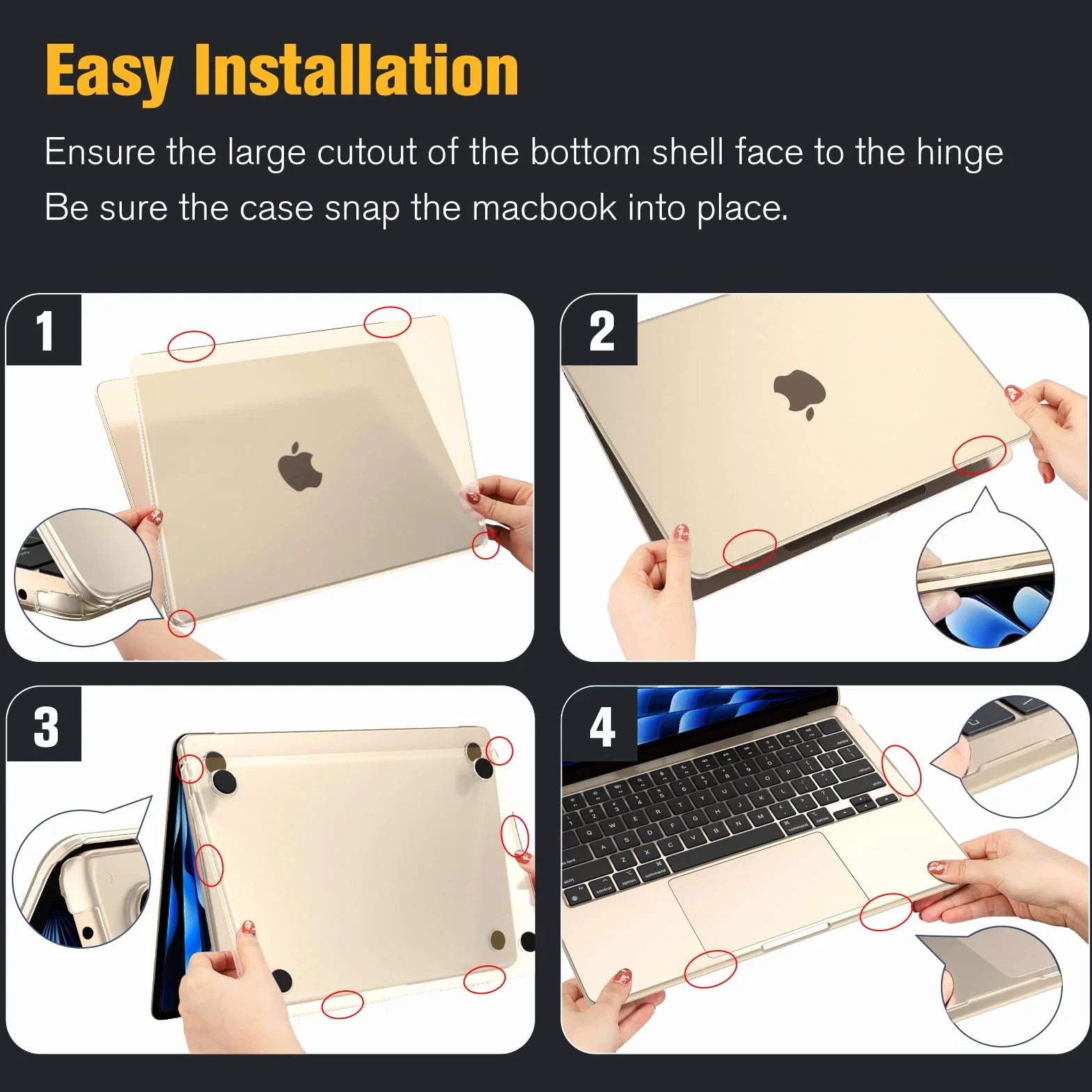 FINTIE Etui kompatybilne z MacBook Air 13,6 cala M5 M4 M3 M2 (2026/2025/2024/2022) - [Ultracienkie i matowe wykończenie] Lekkie etui zapobiegające odciskom palców, matowe światło gwiezdne