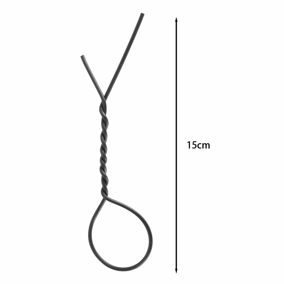 1000 szt. opasek kablowych wielokrotnego użytku, powlekane plastikiem, z drutu żelaznego, do łączenia wiązek, 15 cm, czarne
