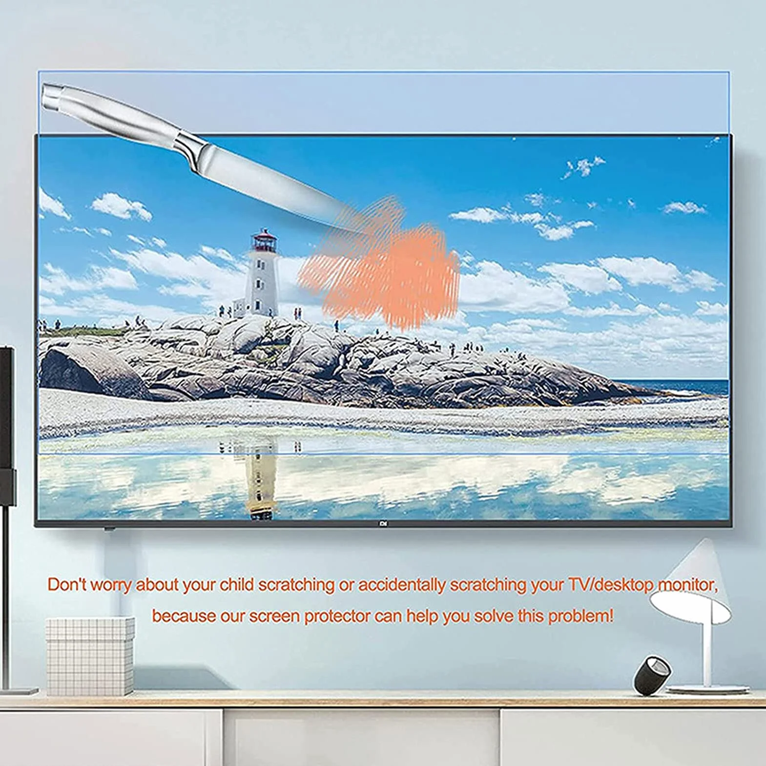 Folia antyodblaskowa PET do telewizora 109.2 cm kompatybilna z SHARP SONY SAMSUNG Hisense LG