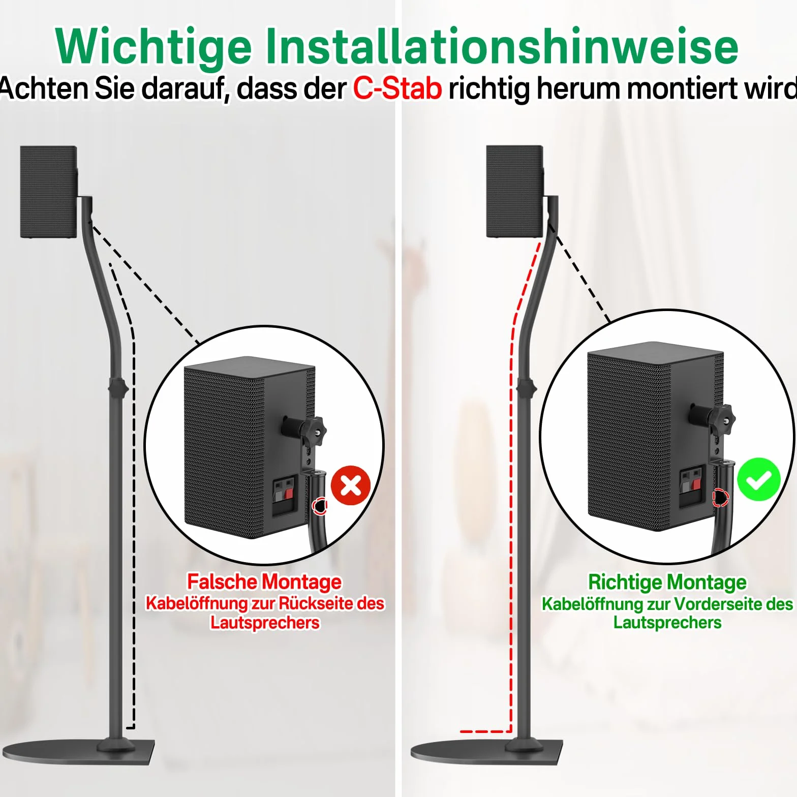Notiela podstawki pod głośniki Samsung uchwyt ścienny stojak regulacja wysokości 33"-42" do głośników przestrzennych