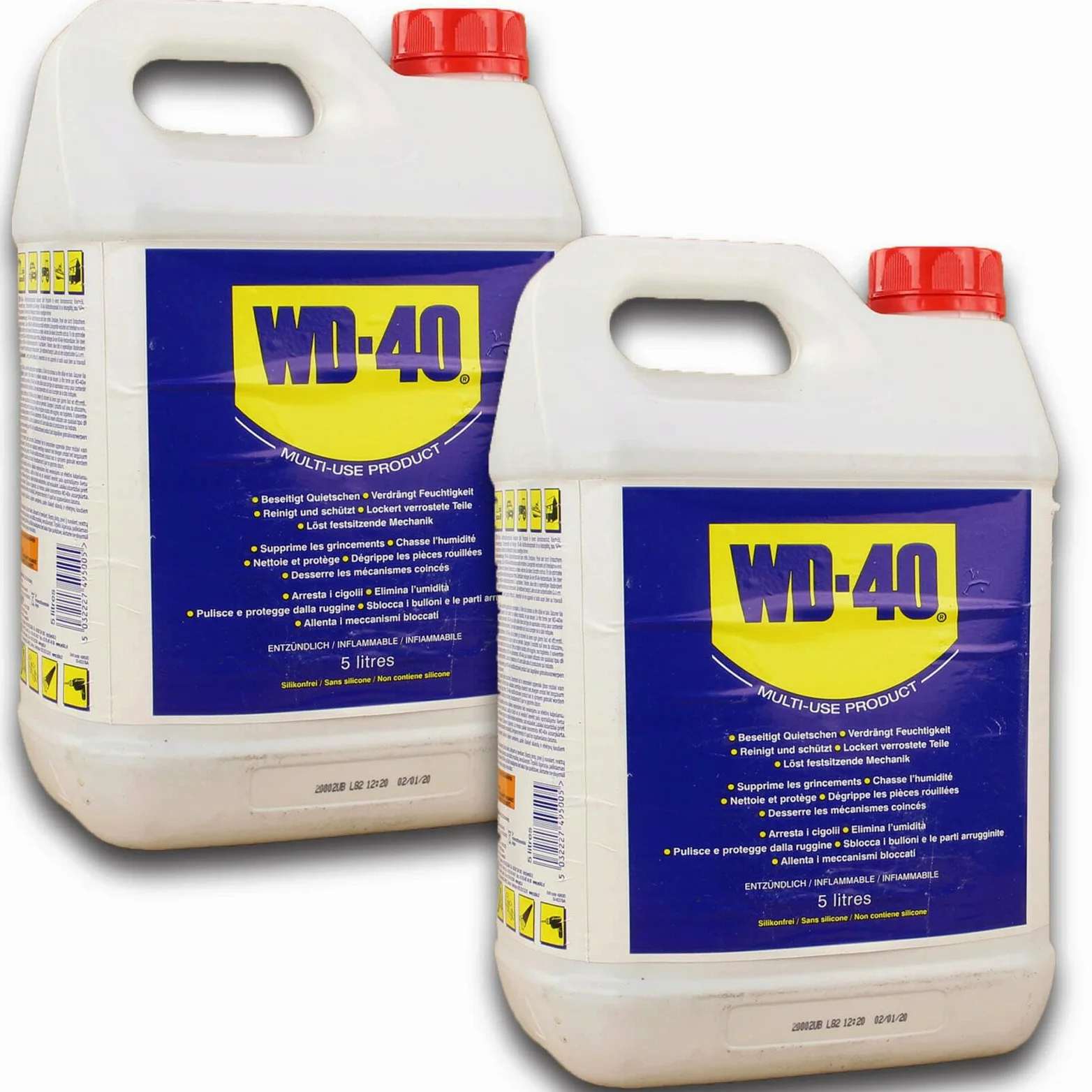 WD-40 49500 wielofunkcyjny olej w sprayu, środek do usuwania rdzy, pielęgnacja 2 x 5 l 5 litrów