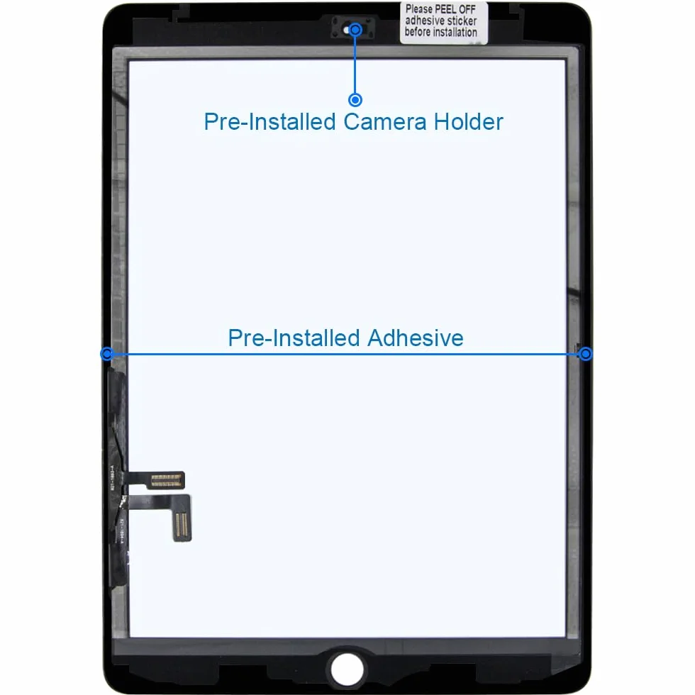 MMOBIEL Digitizer kompatybilny z iPad 5 2017 (czarny) ekran dotykowy o przekątnej 9,7 cala, w zestawie z narzędziami