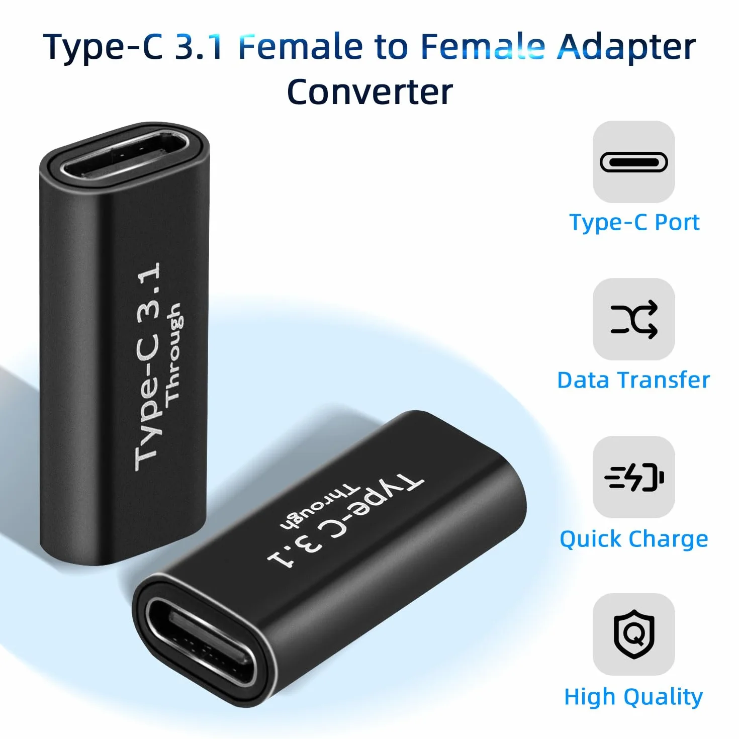 Mcbazel złącze USB C 3.1 adapter gniazda na gniazdo OTG 4K 10 Gbps