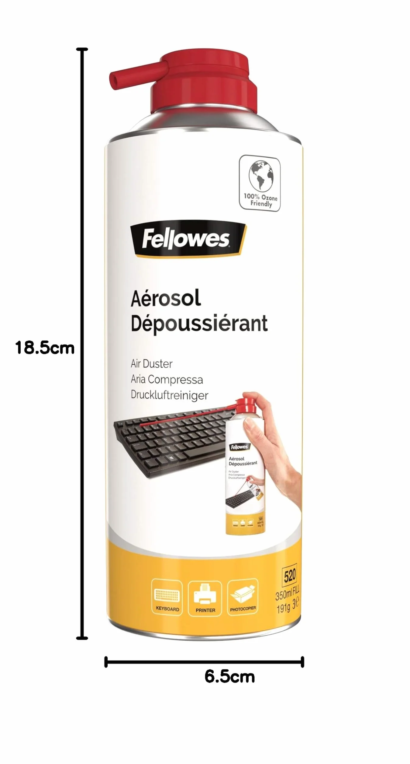 Fellowes Spray odpychający 350ml z precyzyjną końcówką