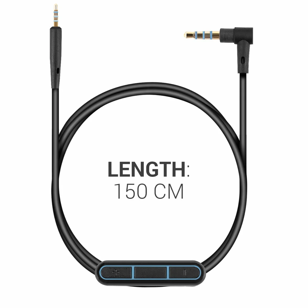 kwmobile Kabel do słuchawek Bose QuietComfort 35 / 35II / 25 / QC25 / QC35 II / QC35 / On-Ear 2 / OE2 / OE2i / SoundTrue - kabel zamienny 150 cm mikrofon regulator głośności - jack 3,5 mm