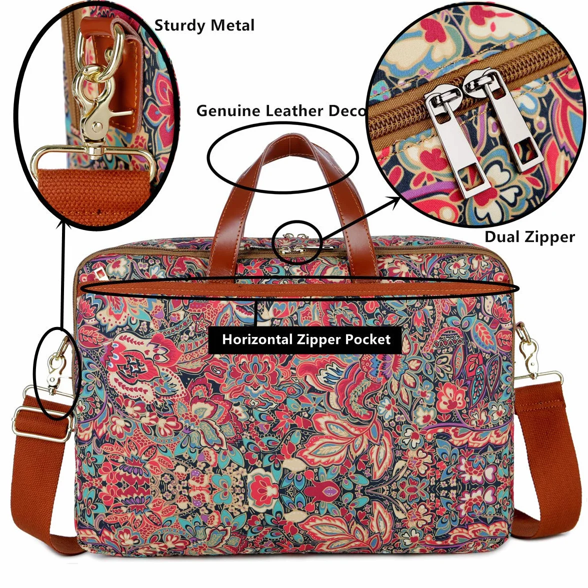 BAOSHA Torebka damska torba na laptopa 15,6-17 cali BC-07 X-Large