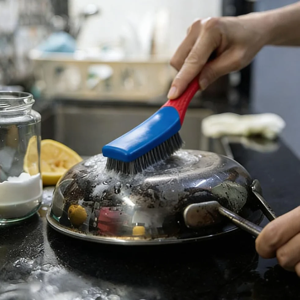 LightBeacon 2 szt. Szczotka druciana ze stali nierdzewnej, szczotki druciane ze stali nierdzewnej z plastikowym uchwytem, metalowa szczotka do czyszczenia, do brudu ze stali nierdzewnej, rdza