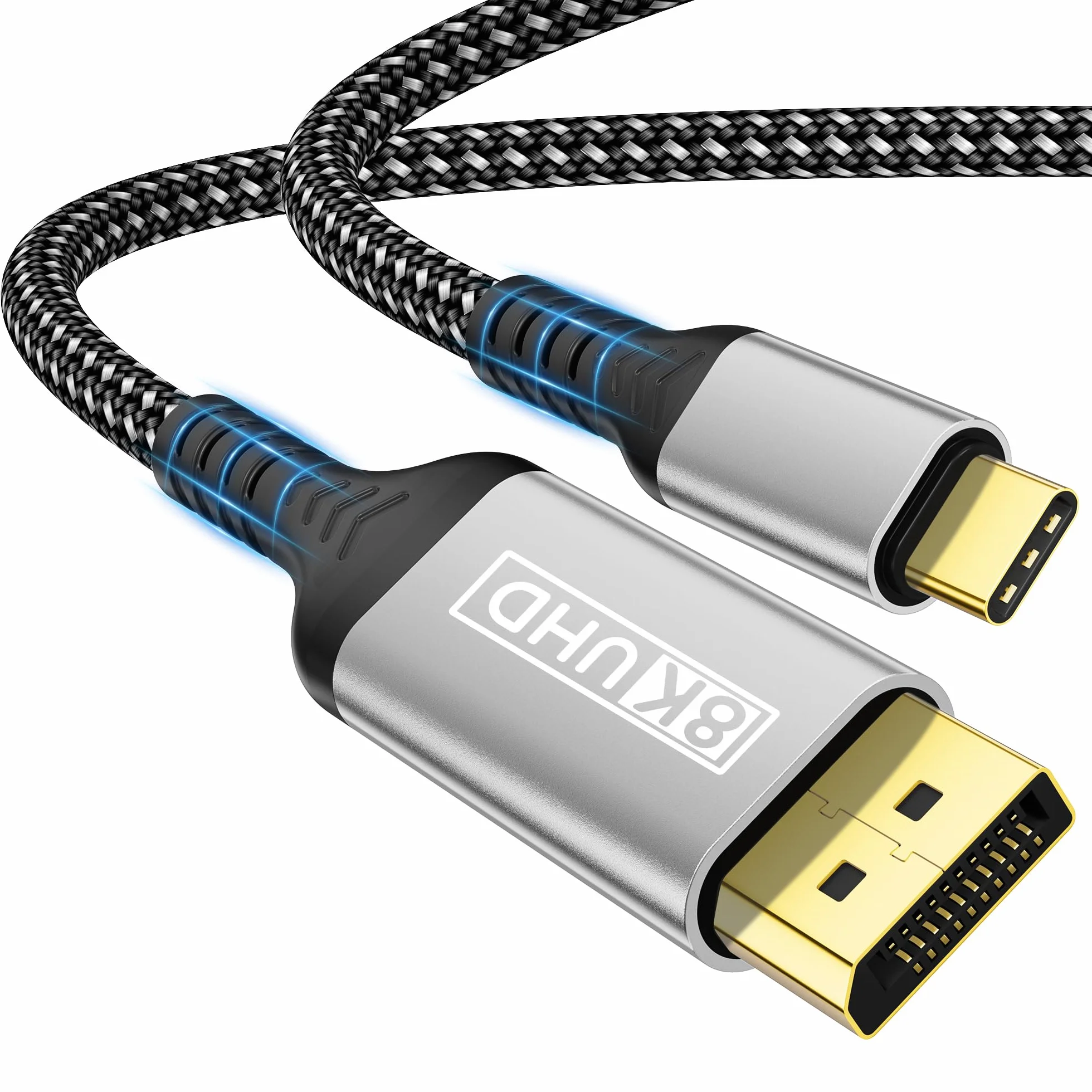 Kabel USB-C na DisplayPort 1.4 3M 8K 60Hz 4K 240Hz HDR VRR Thunderbolt 4/3 kompatybilny z iPhone 17 Pro MacBook Pro