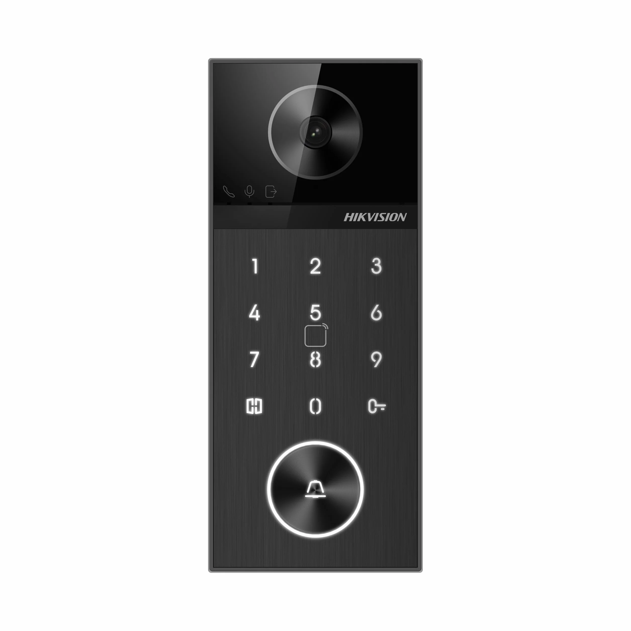 Hikvision DS-KV6124-WBE1 Villa wideodomofon, czarny, 4 MP z kątem widzenia 150°, wielokrotne odblokowanie z kartą/pinami/Bluetooth, PoE, nagrywanie wideo