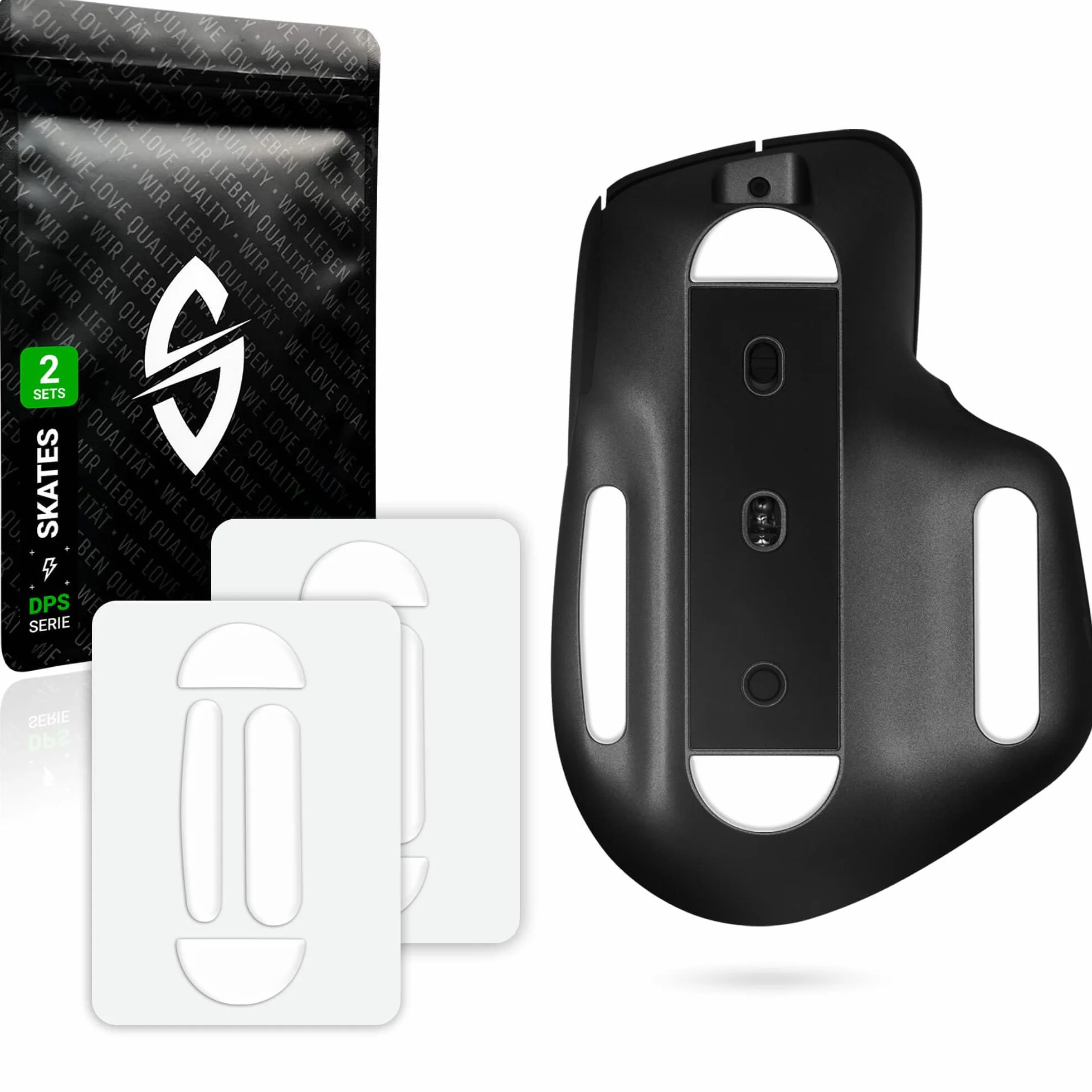 SensoryBoost DPS Glides (zestaw 2 szt.) kompatybilny z Logitech MX Master 3s, 3 – bardzo szybkie, zaokrąglone, trwałe – wymienne nóżki do myszy, PTFE, wrotki – mysz gamingowa