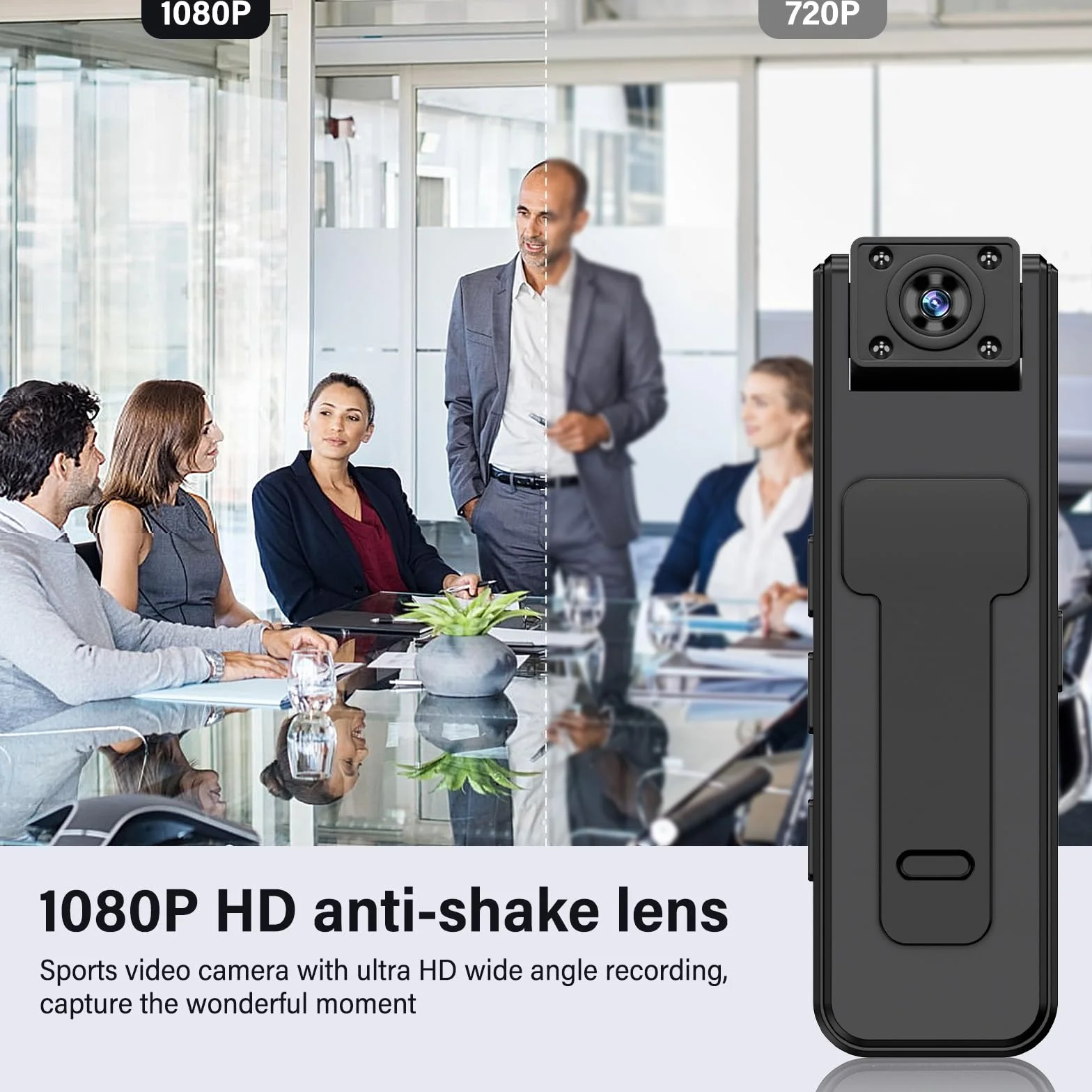 Onherm Mini kamera szpiegowska 1080P HD noktowizor regulacja obiektywu 180°