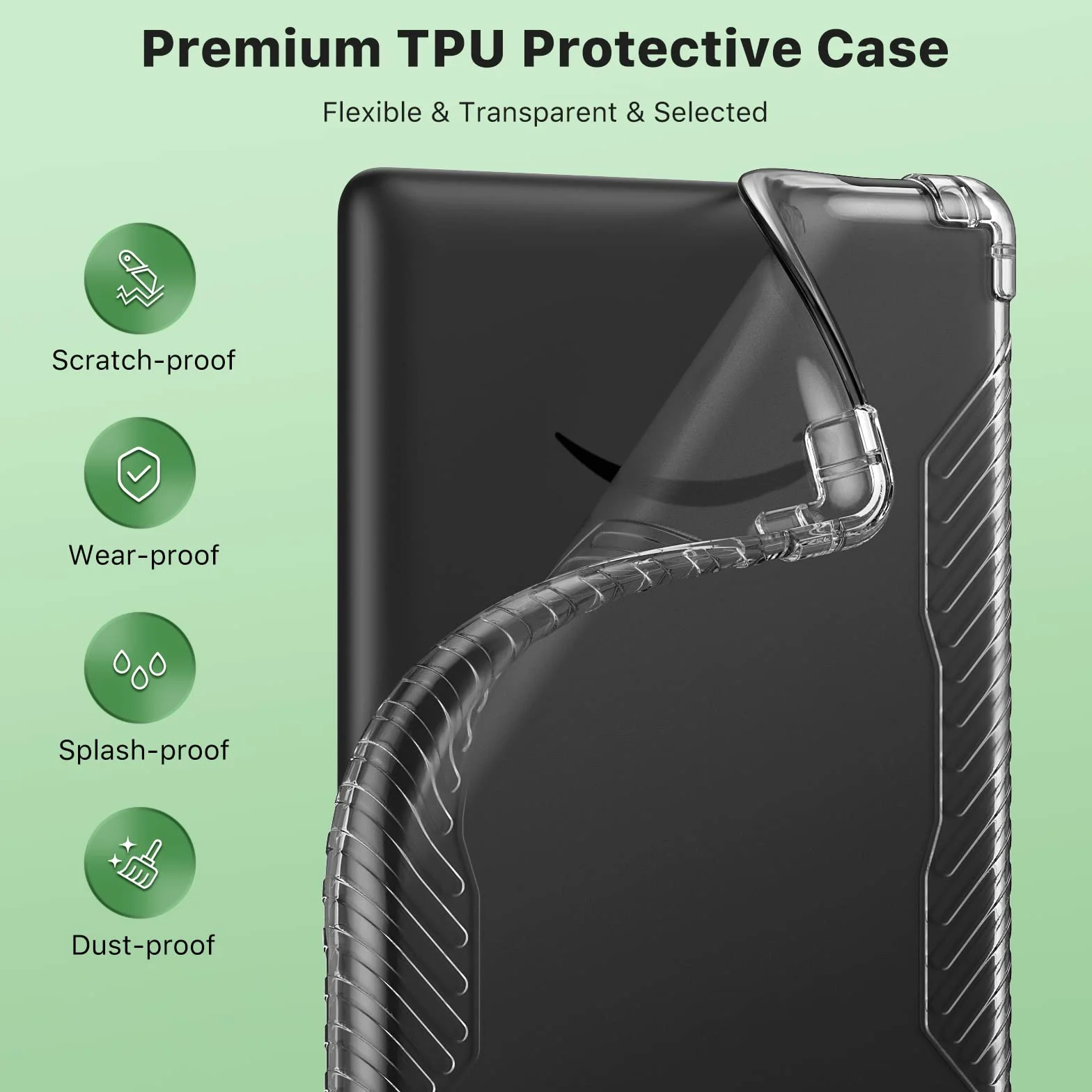 MoKo [2-Pack Screen Protector and Case for 6.8" Kindle Paperwhite (11th Generation-2021) and Kindle Paperwhite Signature Edition, Slim Soft TPU Case with Anti-Glare Premium PET Matte Protective Film
