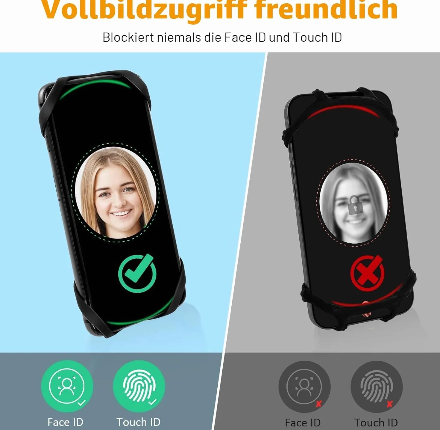 Uchwyt na telefon na rower i motocykl z amortyzacją drgań 360° obrotowy czarny