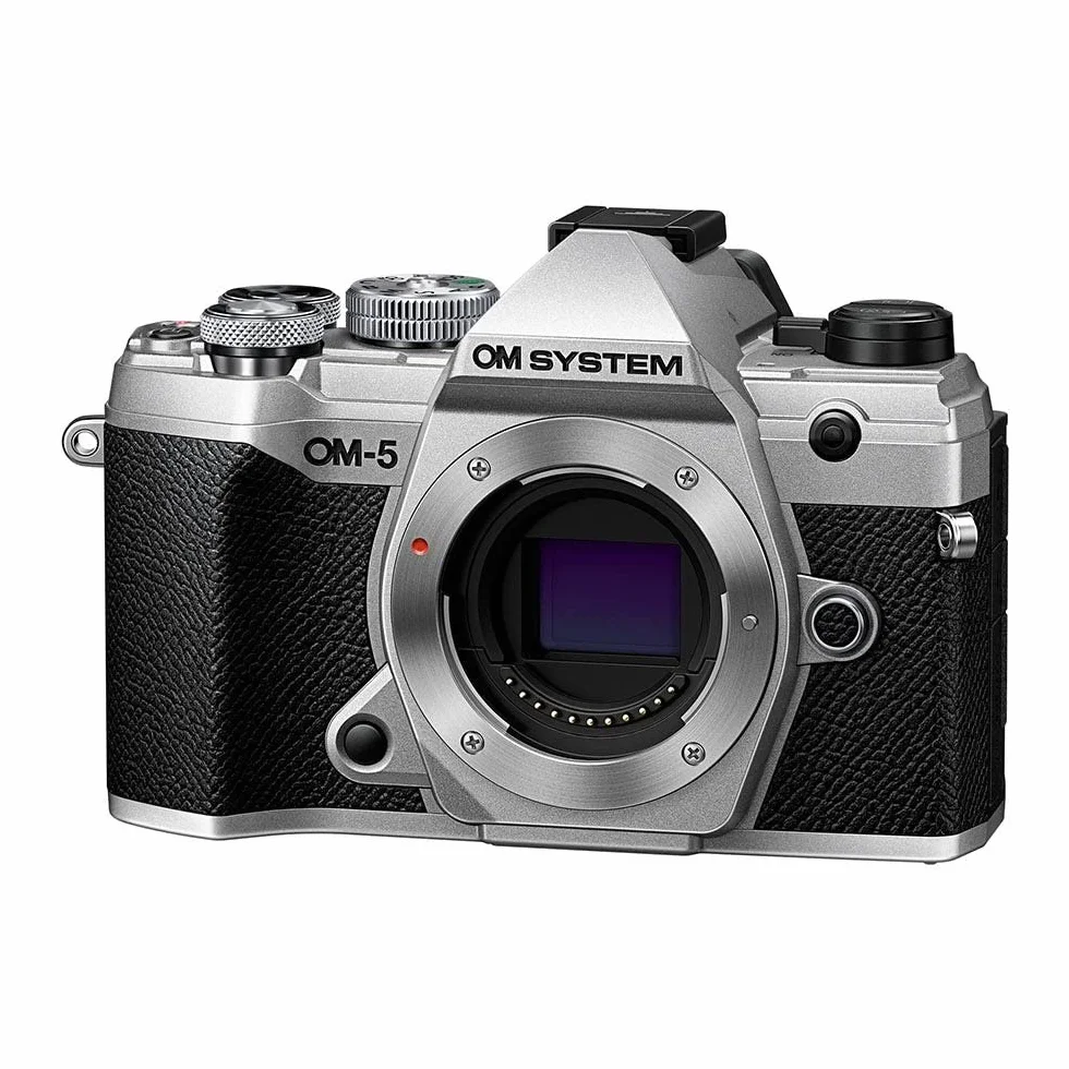 OM SYSTEM OM-5 Aparat Mikro Cztery Trzecie z obiektywem M.Zuiko Digital 14-150mm F4-5.6 II, 20 MP, 5-osiowa stabilizacja, IP53, srebrny/czarny