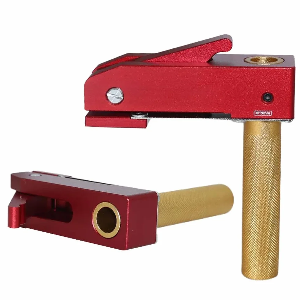 VIDOO Zacisk Biurkowy Szybkiego Działania Docisk Stolarski Klips dla Warsztatu Narzędzie do Otworów Dog Hole 19/20MM-2 PCS 19mm