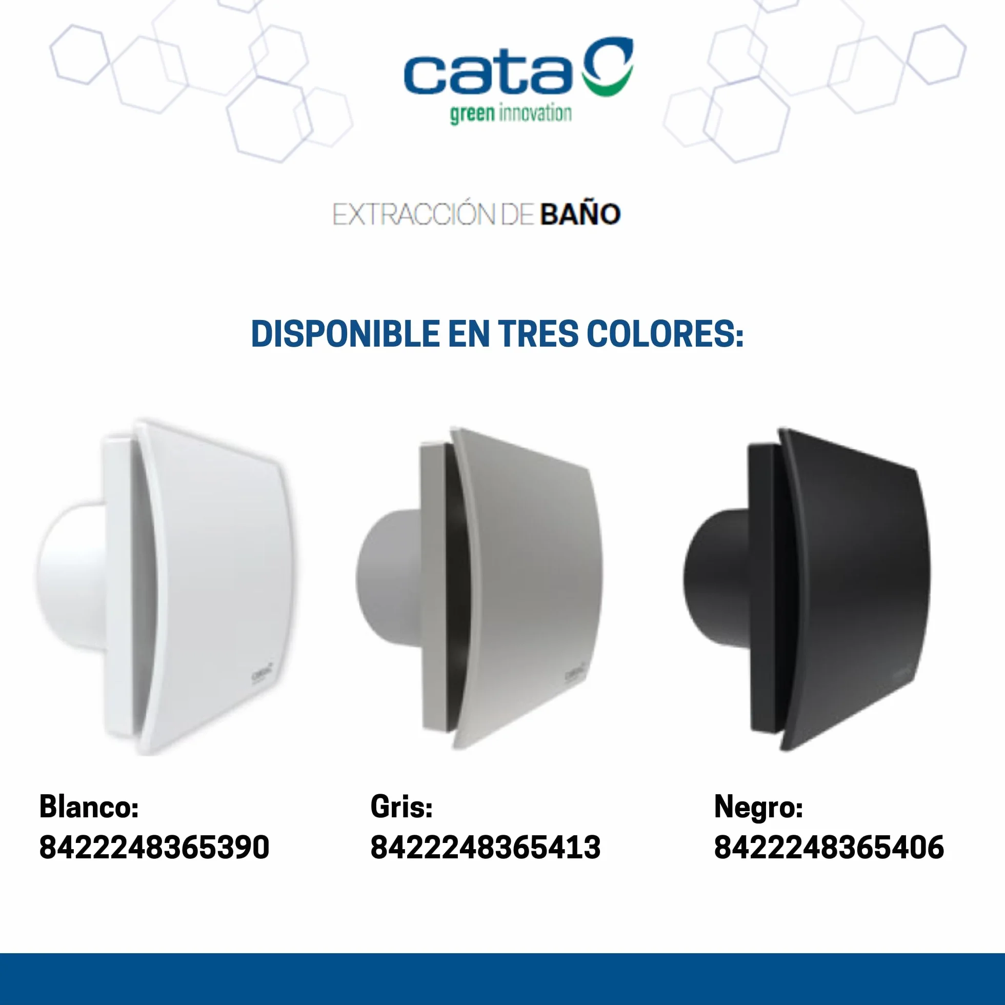 CATA Wentylator łazienkowy UC-10 SILENTIS STD zawór zwrotny poziom hałasu 26 dB moc 8 W Napięcie 220-240 V 50/60 Hz Średnica wylotu 100 mm klasa IP44 Cichy ekologiczny kolor szary
