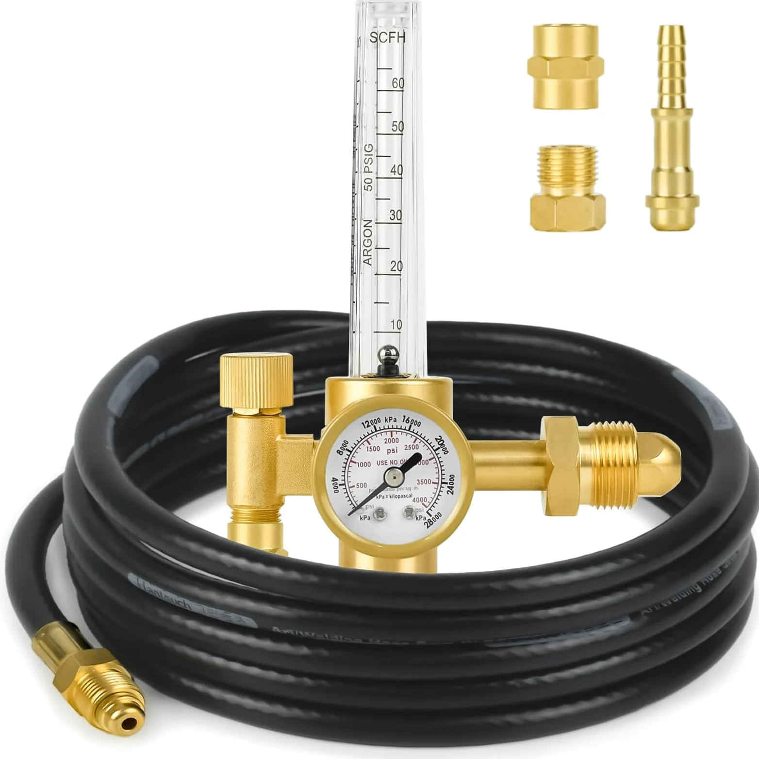 Regulator argonu CO2, miernik przepływu argonu, regulator gazu do spawania Mig Tig z wężem gazowym 10FT