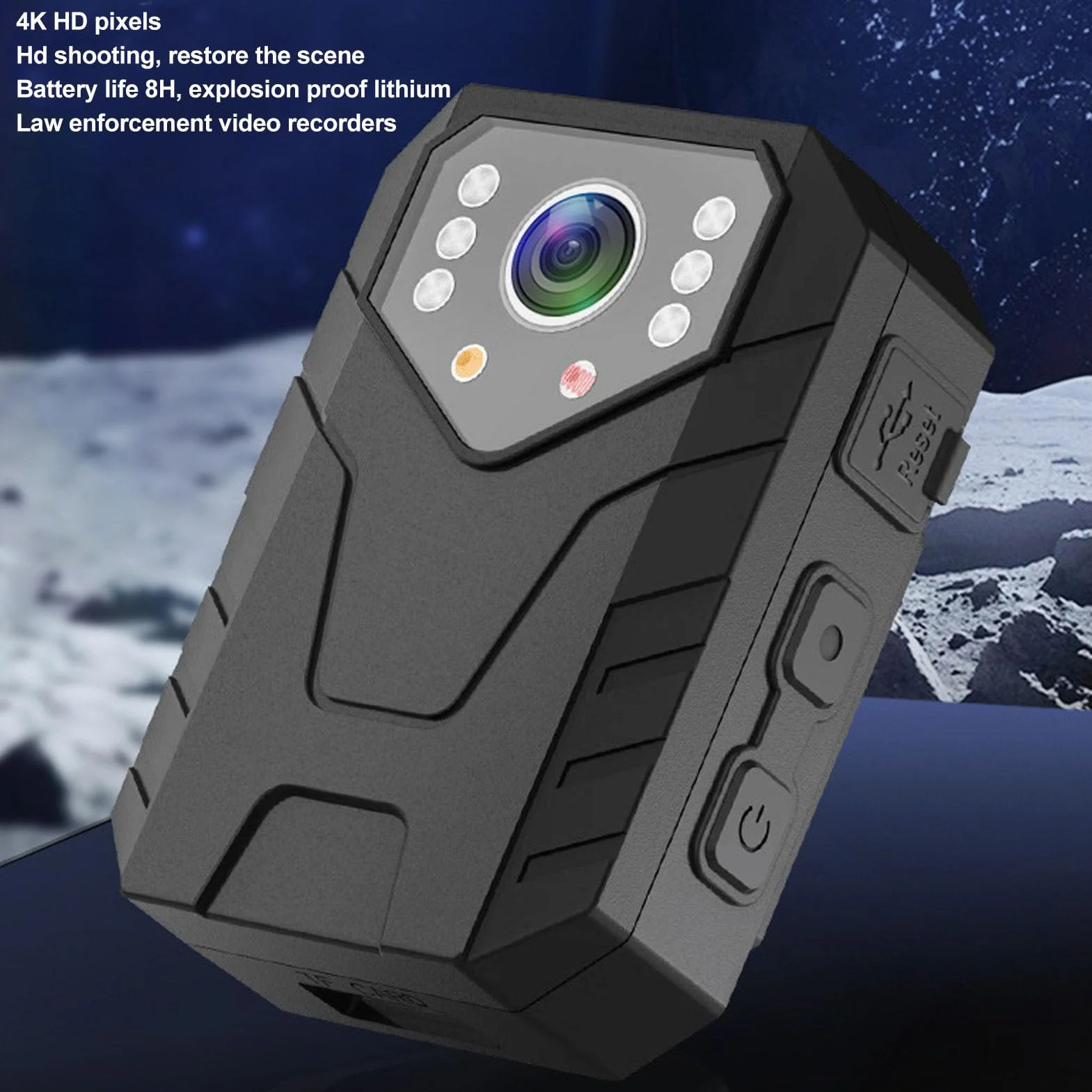Kamera na Mini Korpus 4K HD 1800 mAh Noktowizor Detekcja Ruchu Wodoodporny Rejestrator Wideo