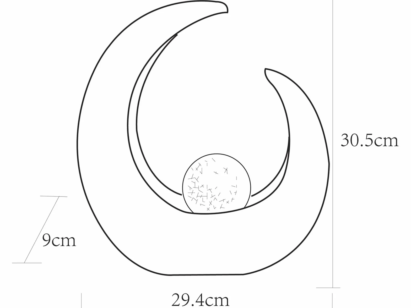 Lampy solarne LED, zestaw 2 sztuk, ze szklaną kulką Crackle – kolor brązu, wysokość 50 cm, wygląd kamienia, wysokość 30,5 cm