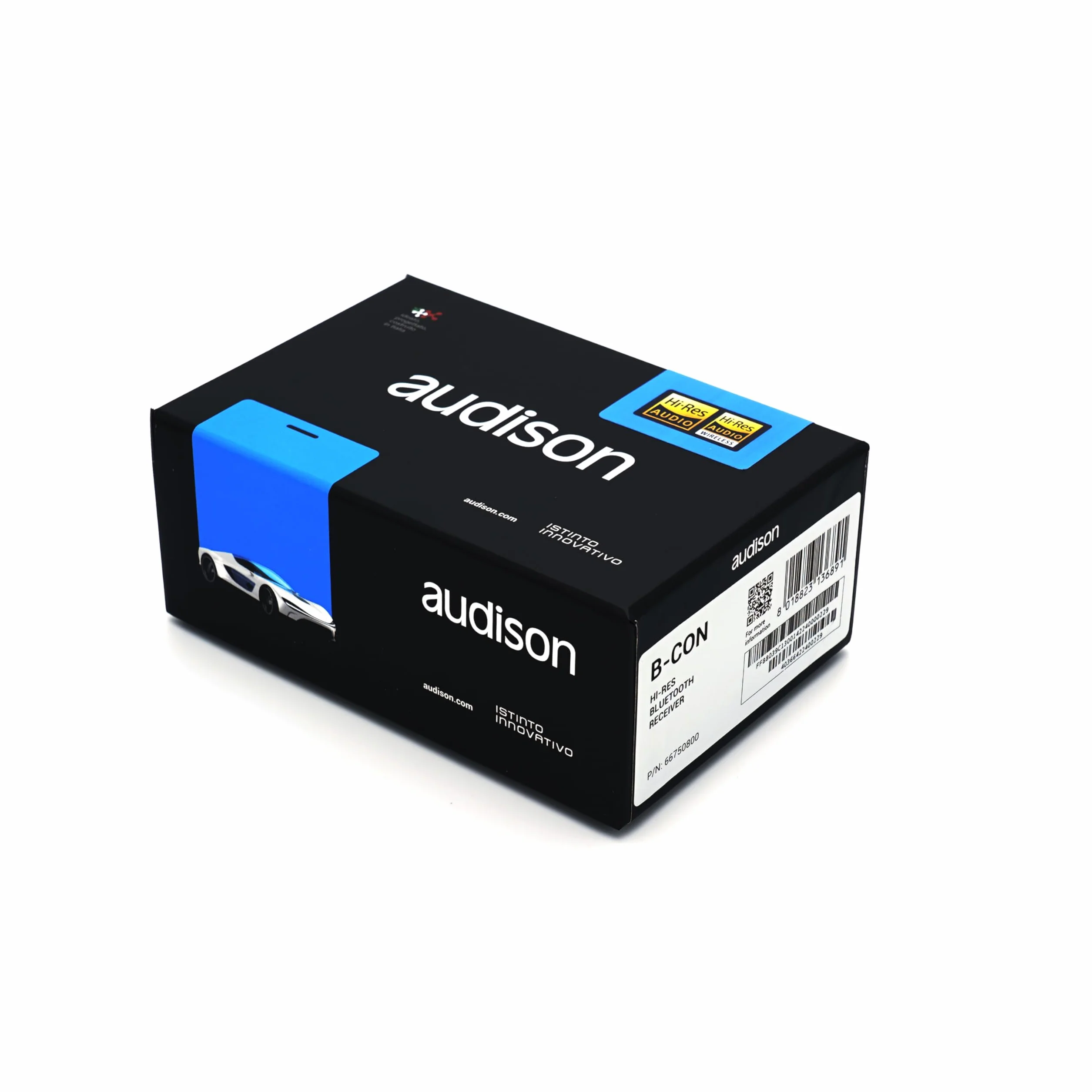 Audison Odbiornik audio B-CON Bluetooth 5.0 Hi-Res LDAC AAC SBC 24-bit 96 kHz optyczne wyjście cyfrowe czarny