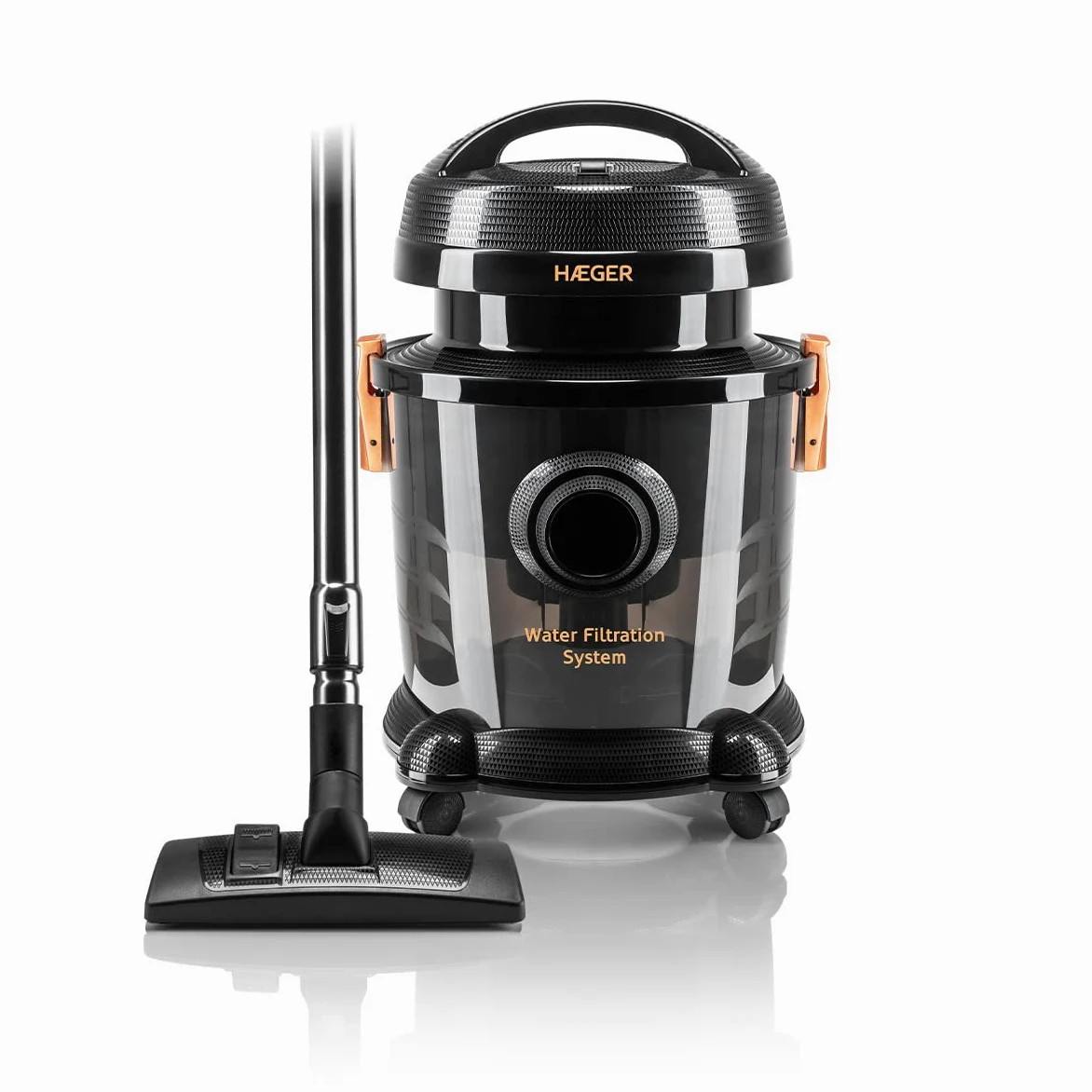 HAEGER AQUACLEAN 1200 Odkurzacz z filtrem do wody, 1200 W, odkurzacz z filtrem wodnym, zbiornik na wodę 9 l, odkurzanie ciał stałych i cieczy