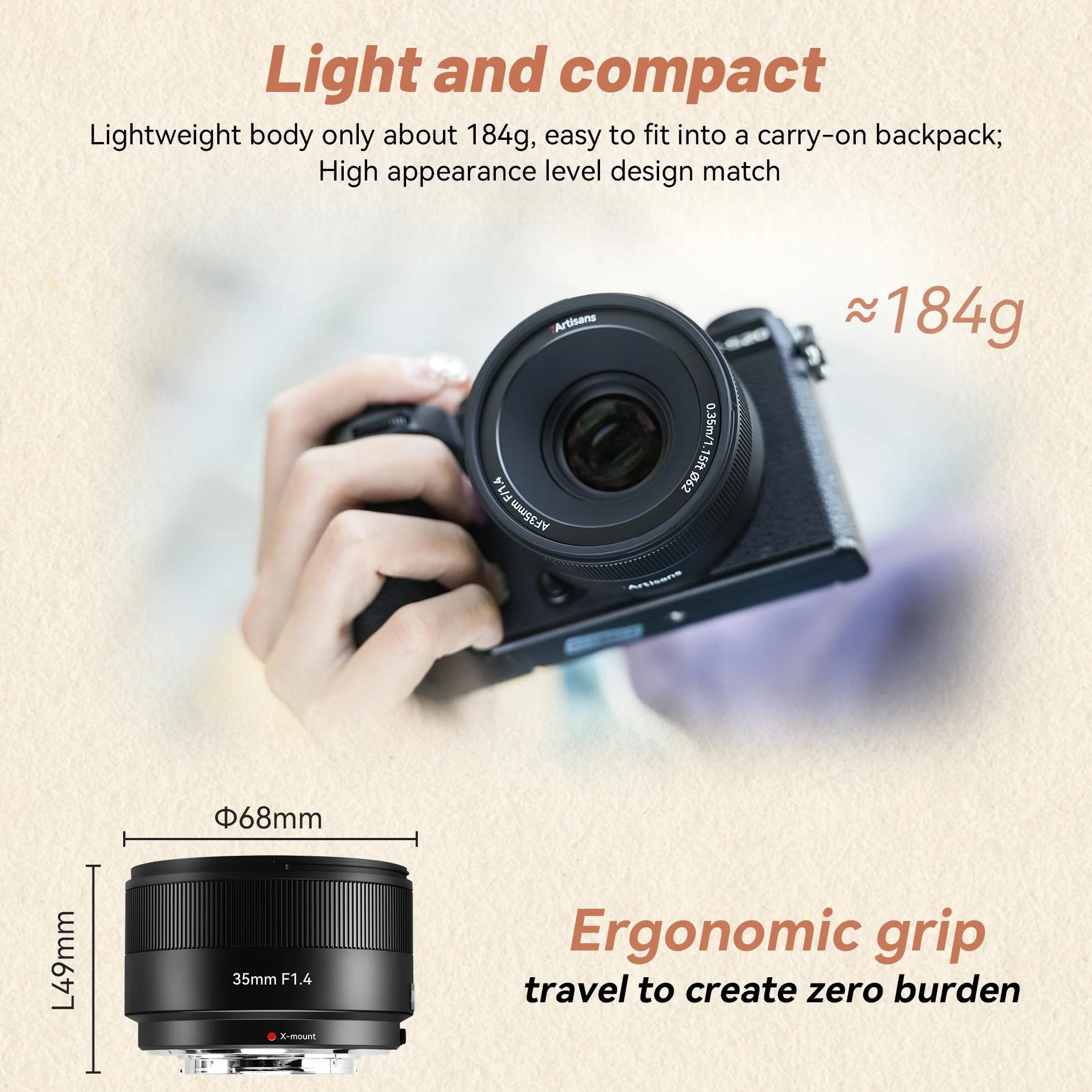 7artisans AutoFocus 35 mm F1.4 APS-C obiektyw do Fujifilm FX