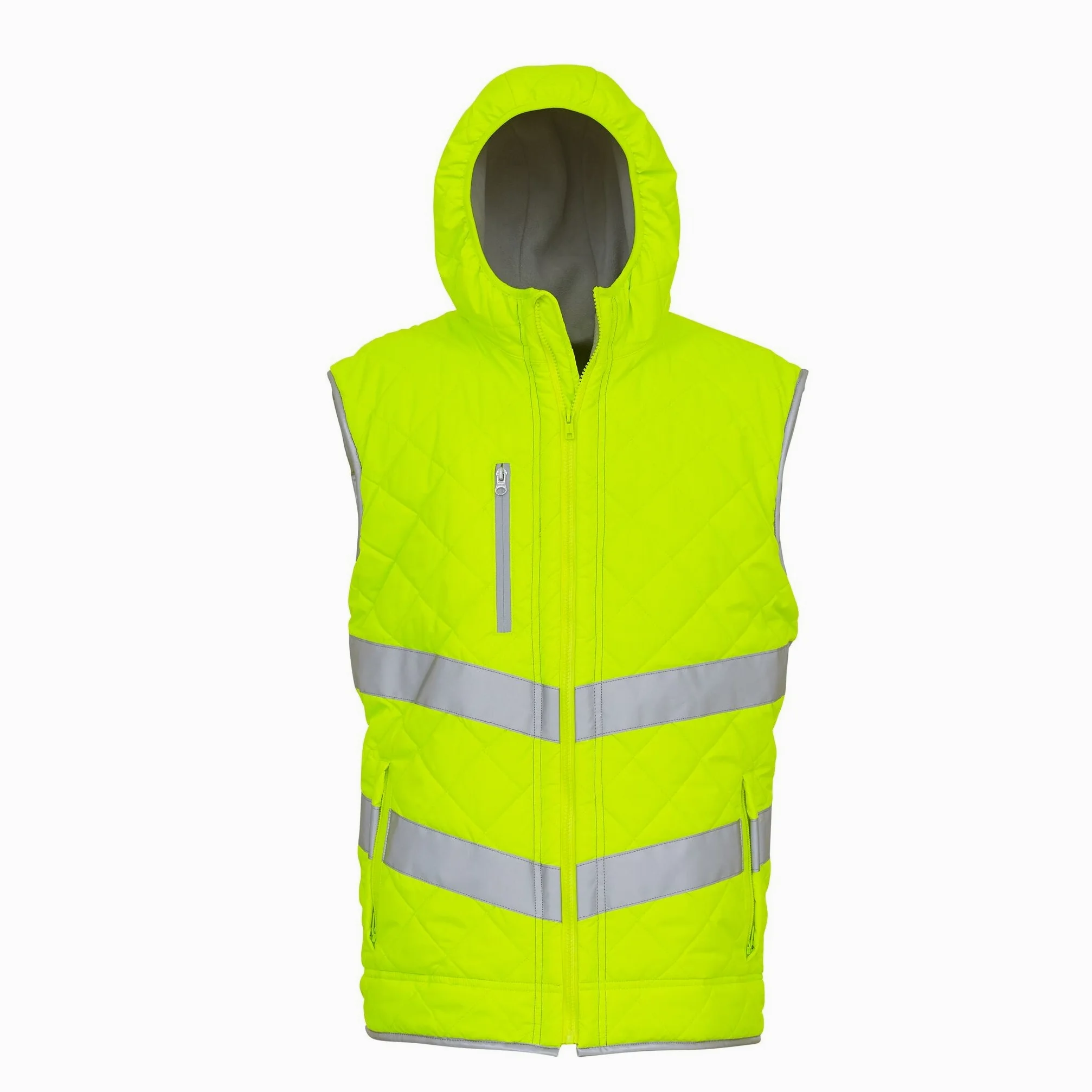 Yoko Kensington kamizelka ostrzegawcza unisex z kapturem, pikowana (2 sztuki/opakowanie)